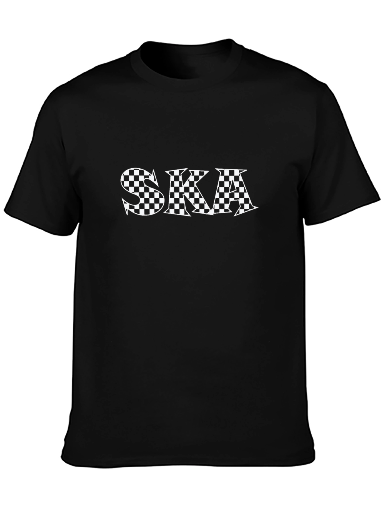 Black Ska Checkerboard Graphic T-Shirt