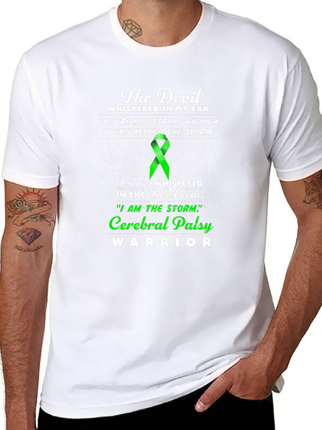 Cerebral Palsy Warrior T-Shirt - Devil Whispered Quote