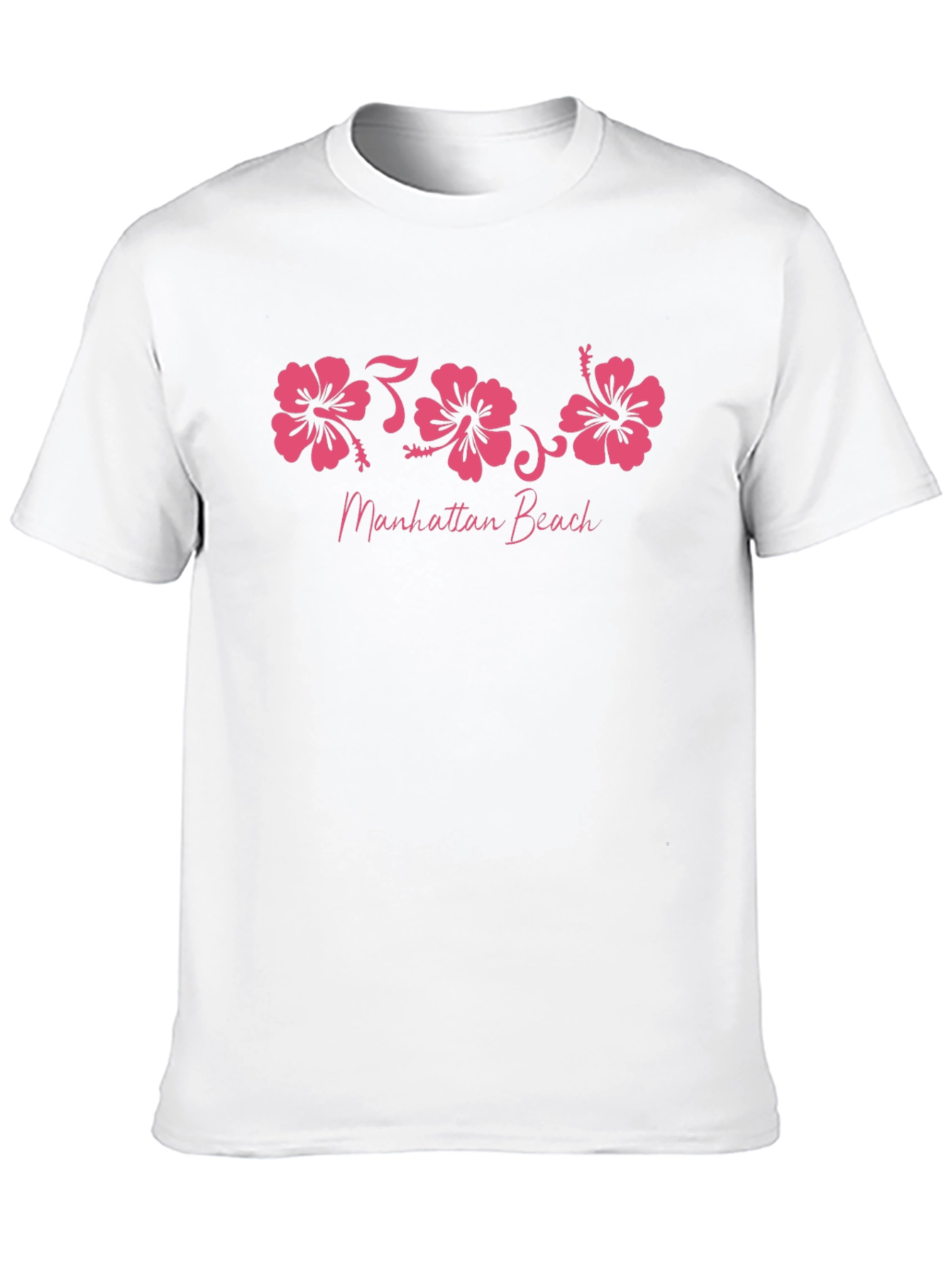 Manhattan Beach Hibiscus Flower Graphic T-Shirt