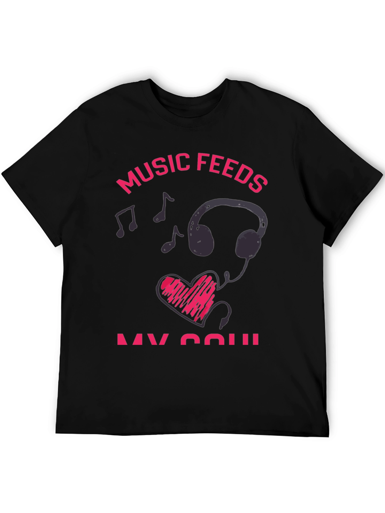 Music Feeds My Soul Graphic T-Shirt