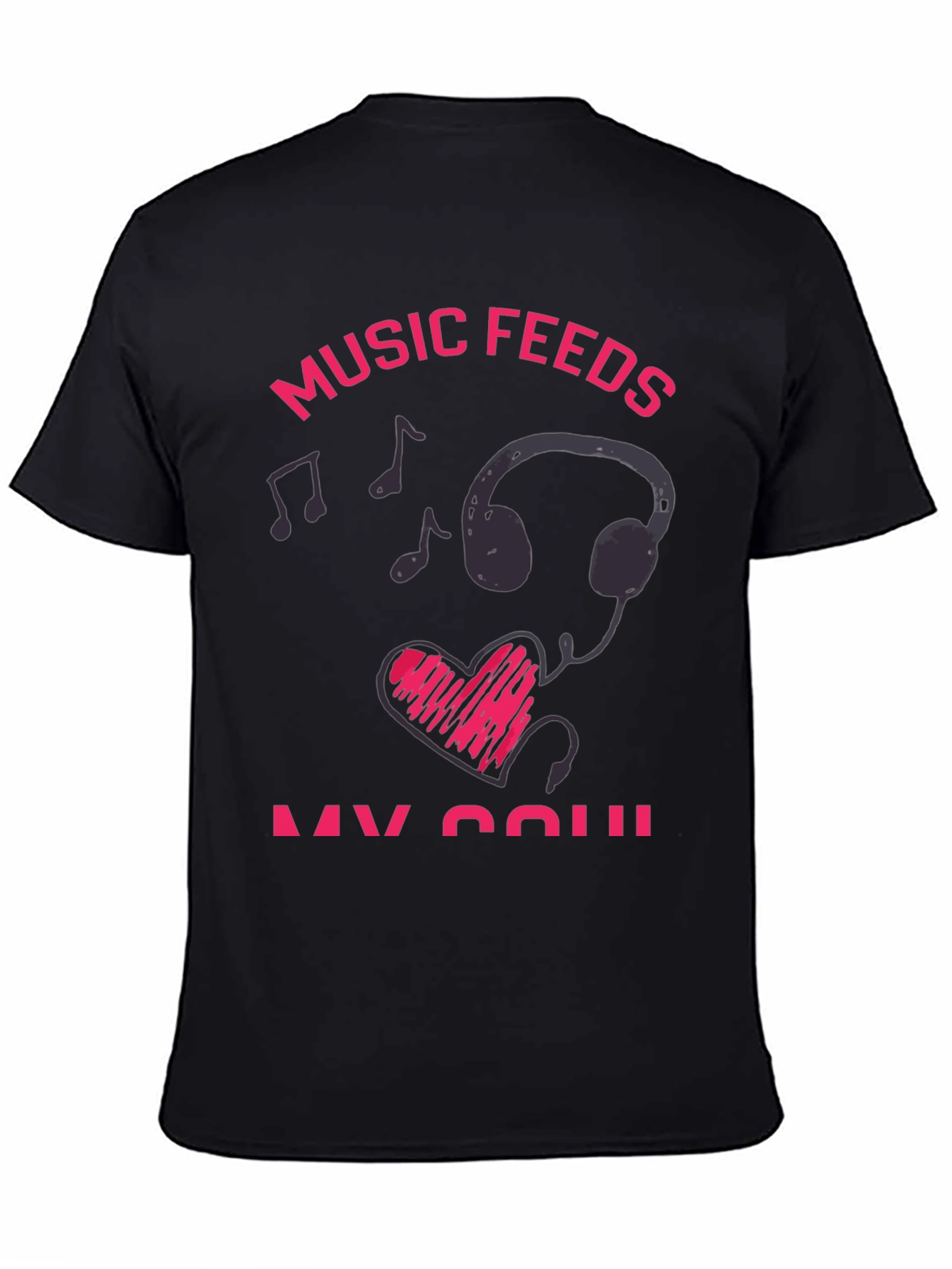 Music Feeds My Soul Graphic T-Shirt