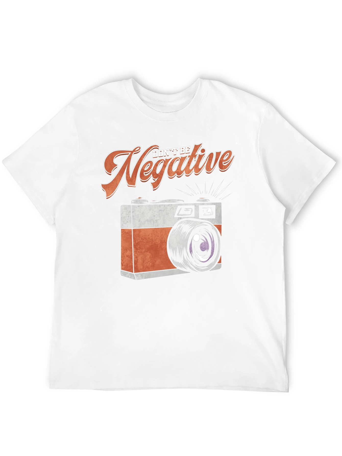 Dont Be Negative Camera Graphic Tee - Black