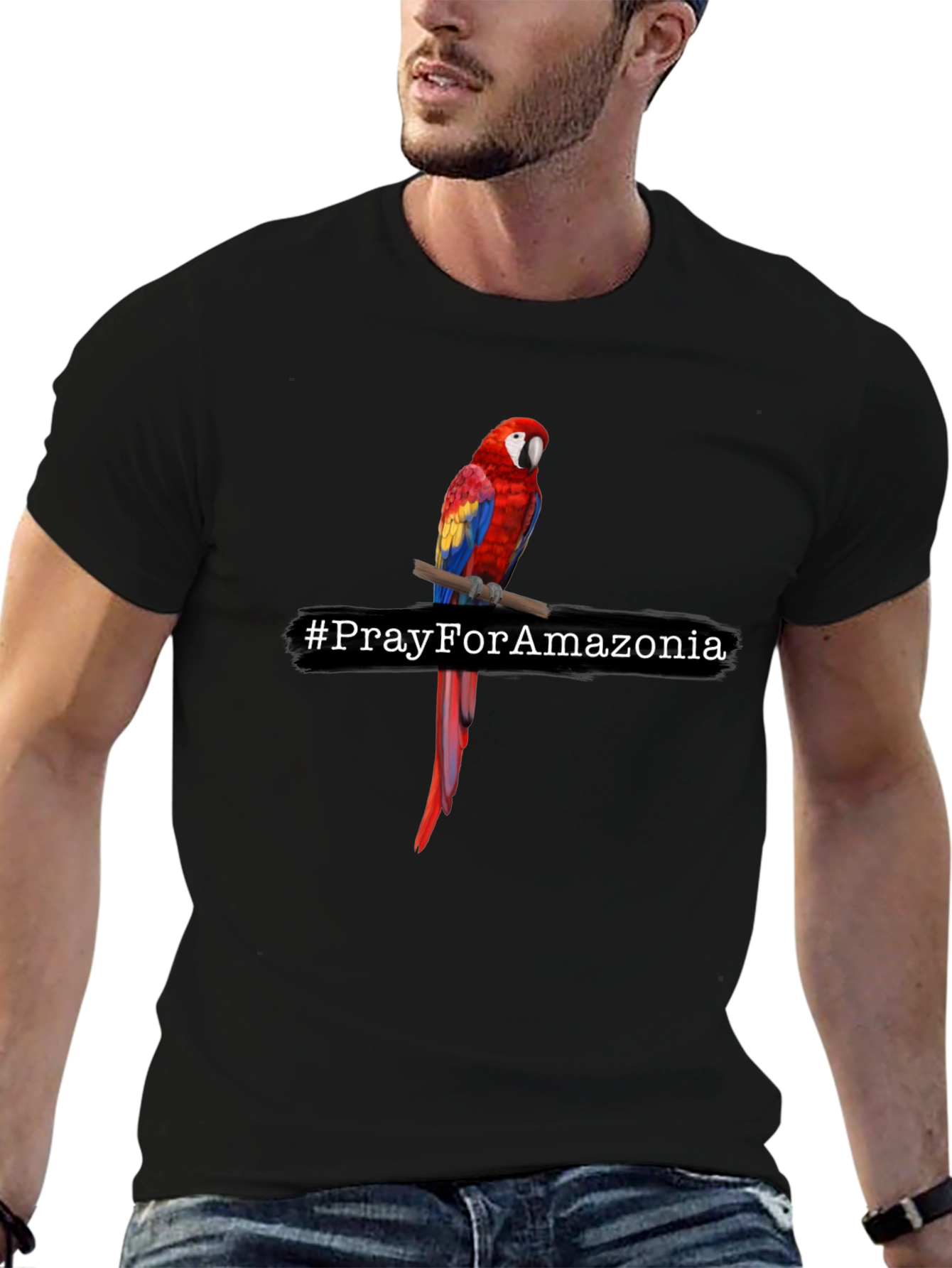 Pray For Amazonia Parrot T-Shirt
