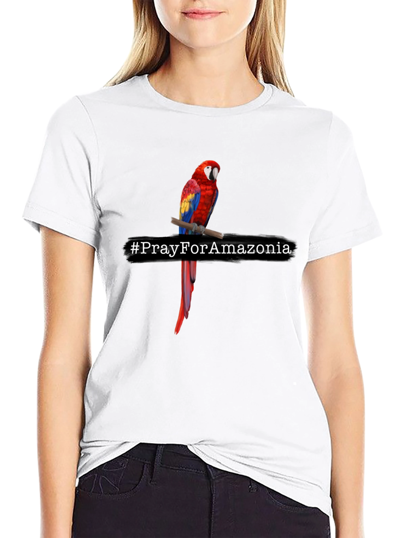 Pray For Amazonia Parrot T-Shirt