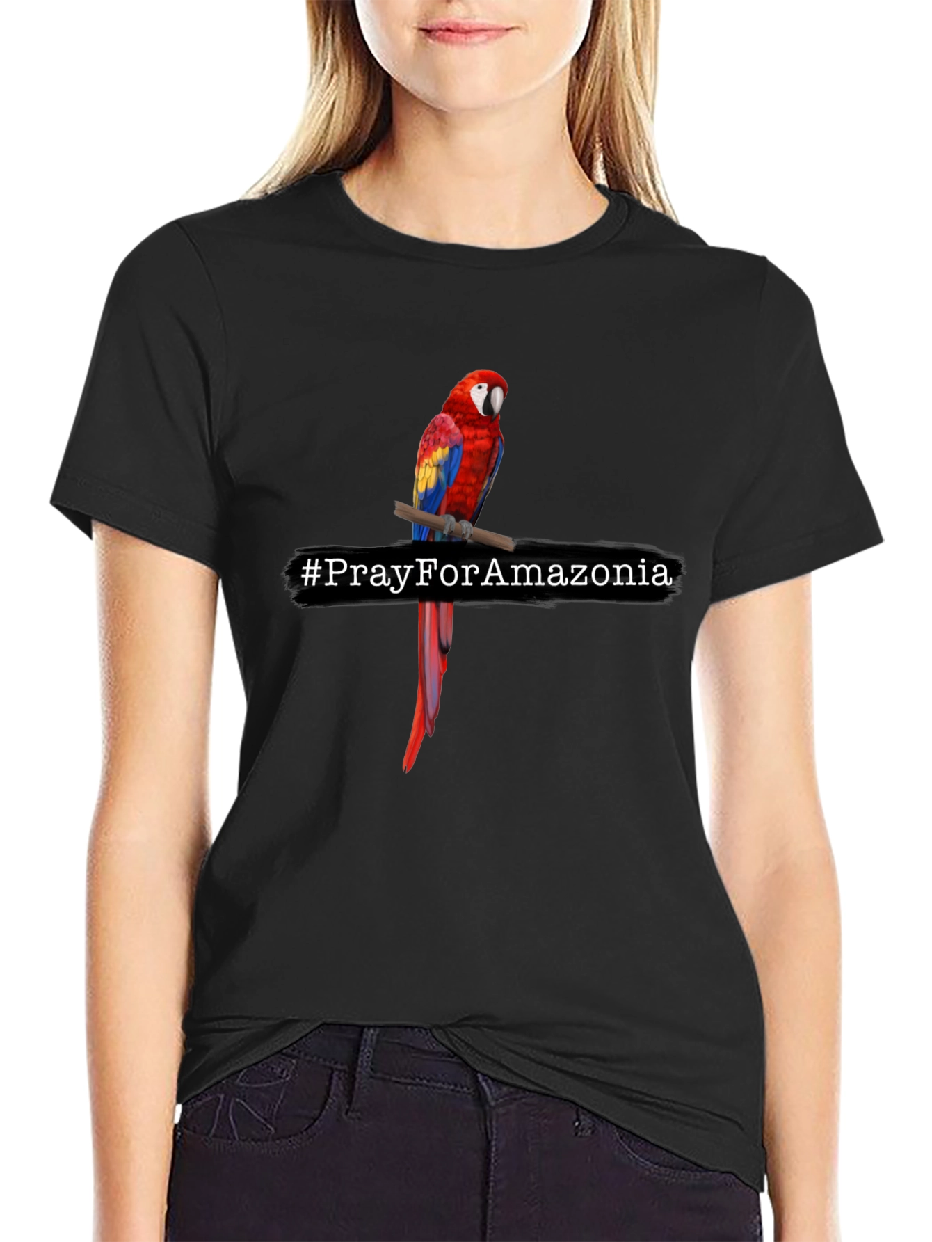Pray For Amazonia Parrot T-Shirt