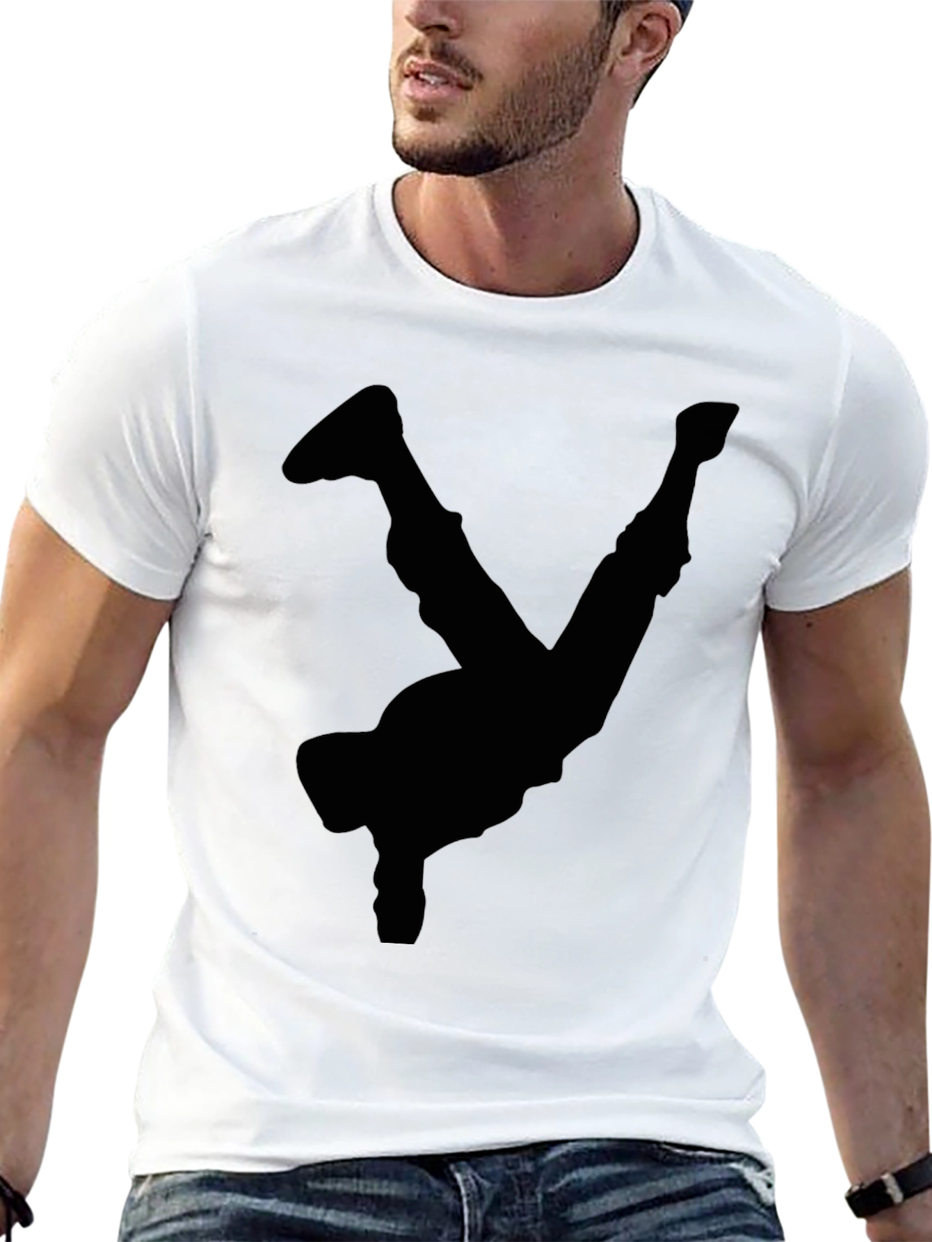 Black Breakdancer Silhouette T-Shirt