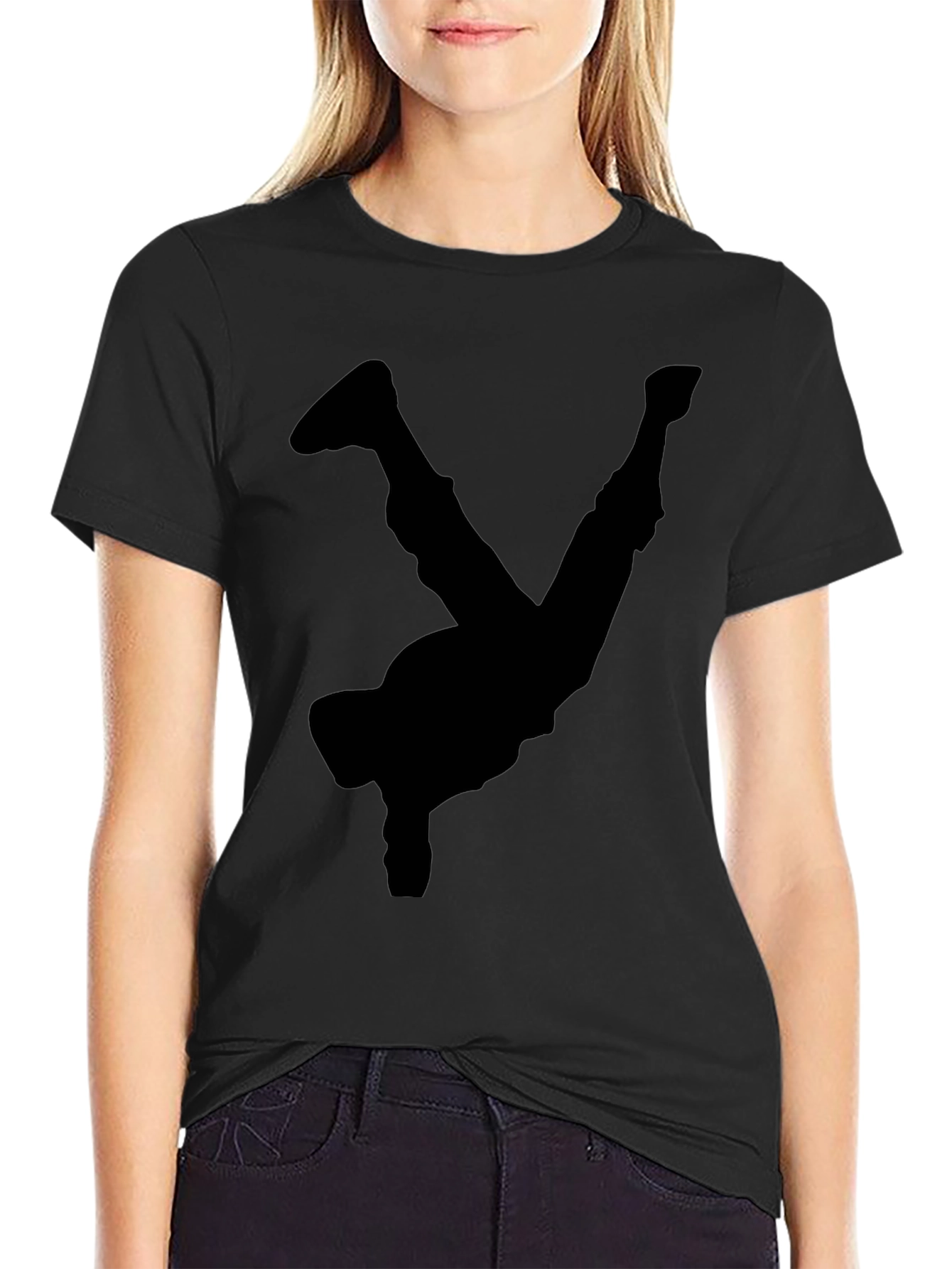 Black Breakdancer Silhouette T-Shirt