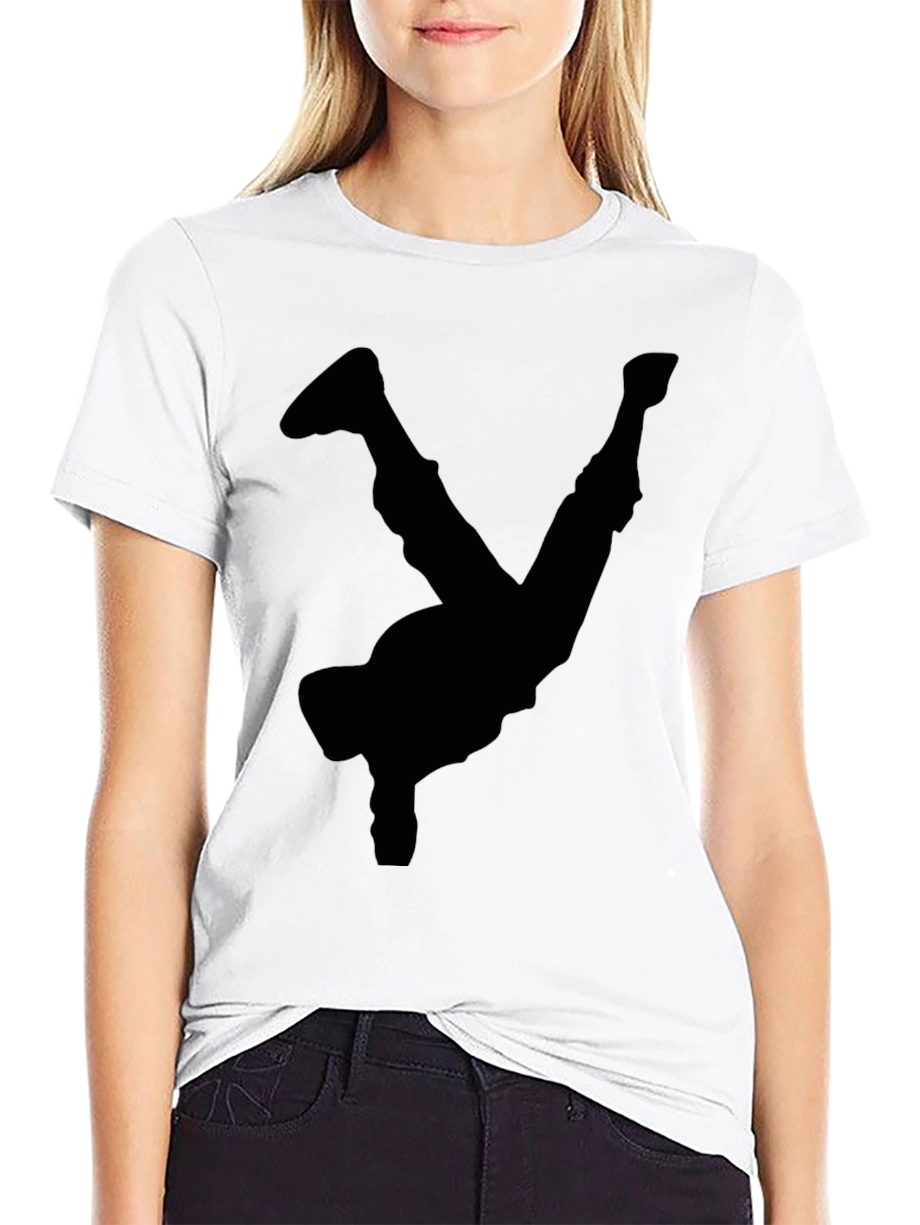 Black Breakdancer Silhouette T-Shirt