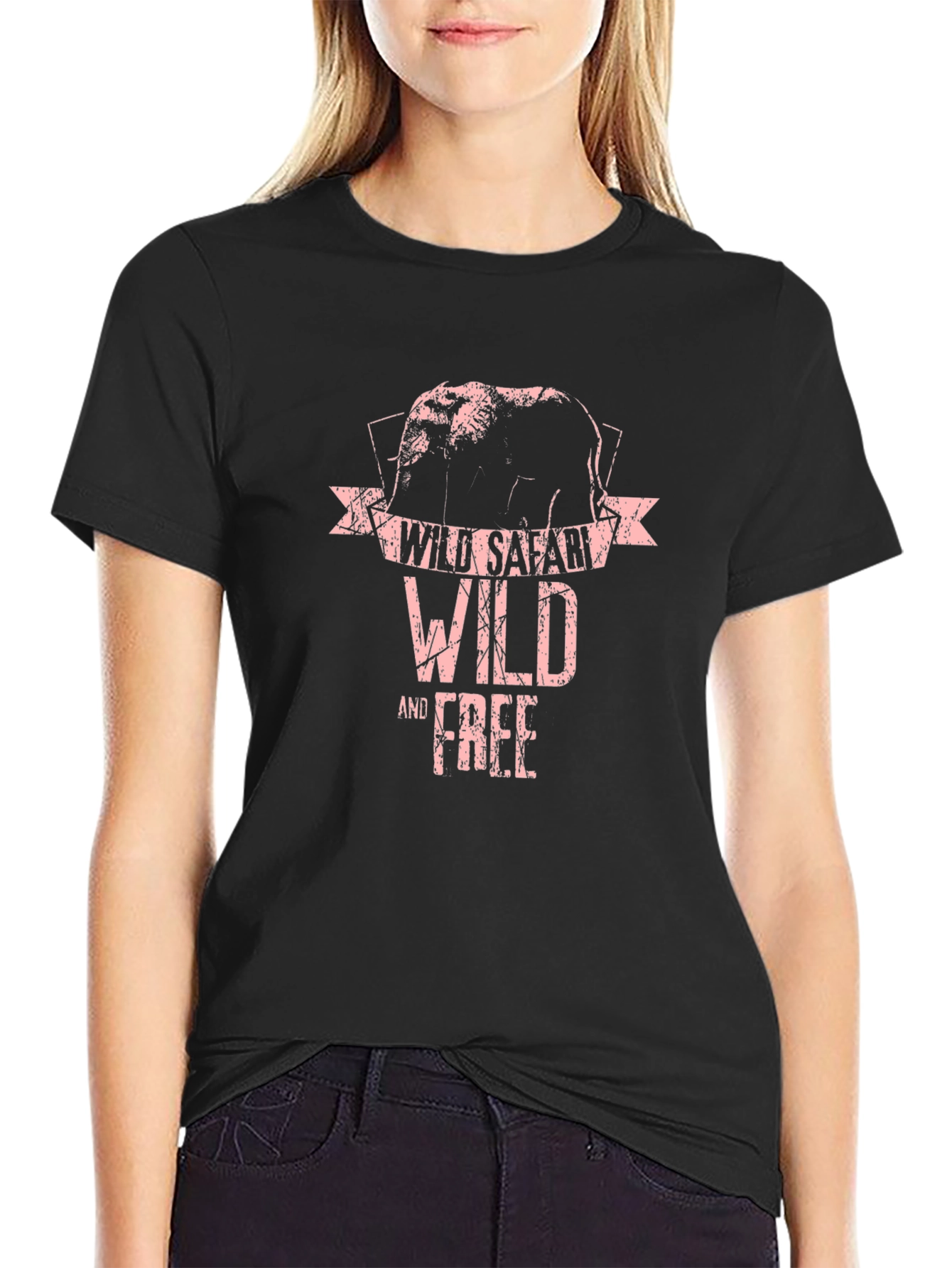 Wild Safari Elephant Graphic T-Shirt
