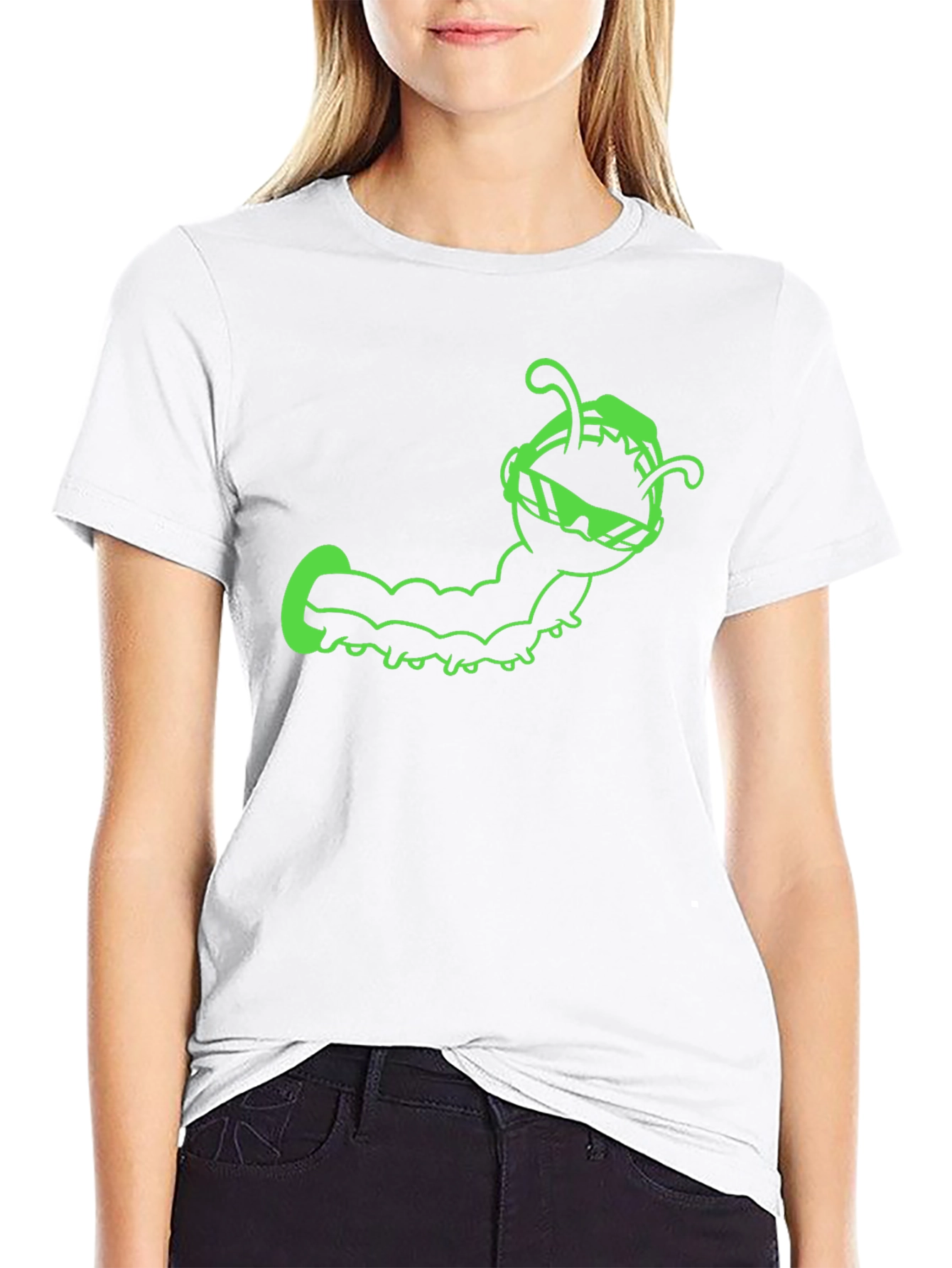 Cool Caterpillar Graphic Tee - Black