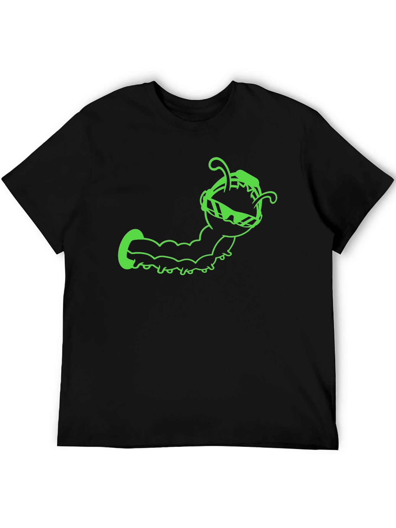 Cool Caterpillar Graphic Tee - Black