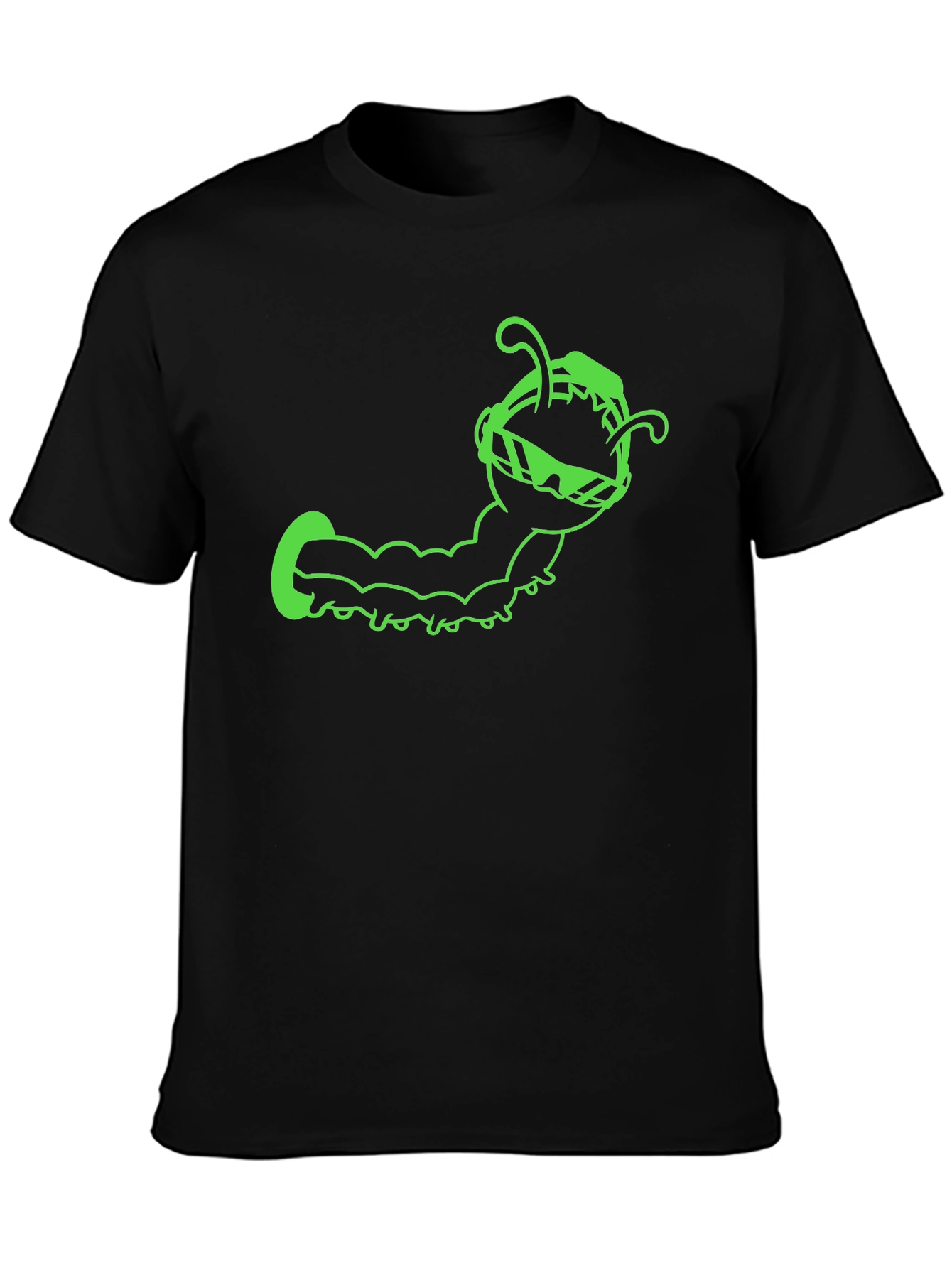 Cool Caterpillar Graphic Tee - Black