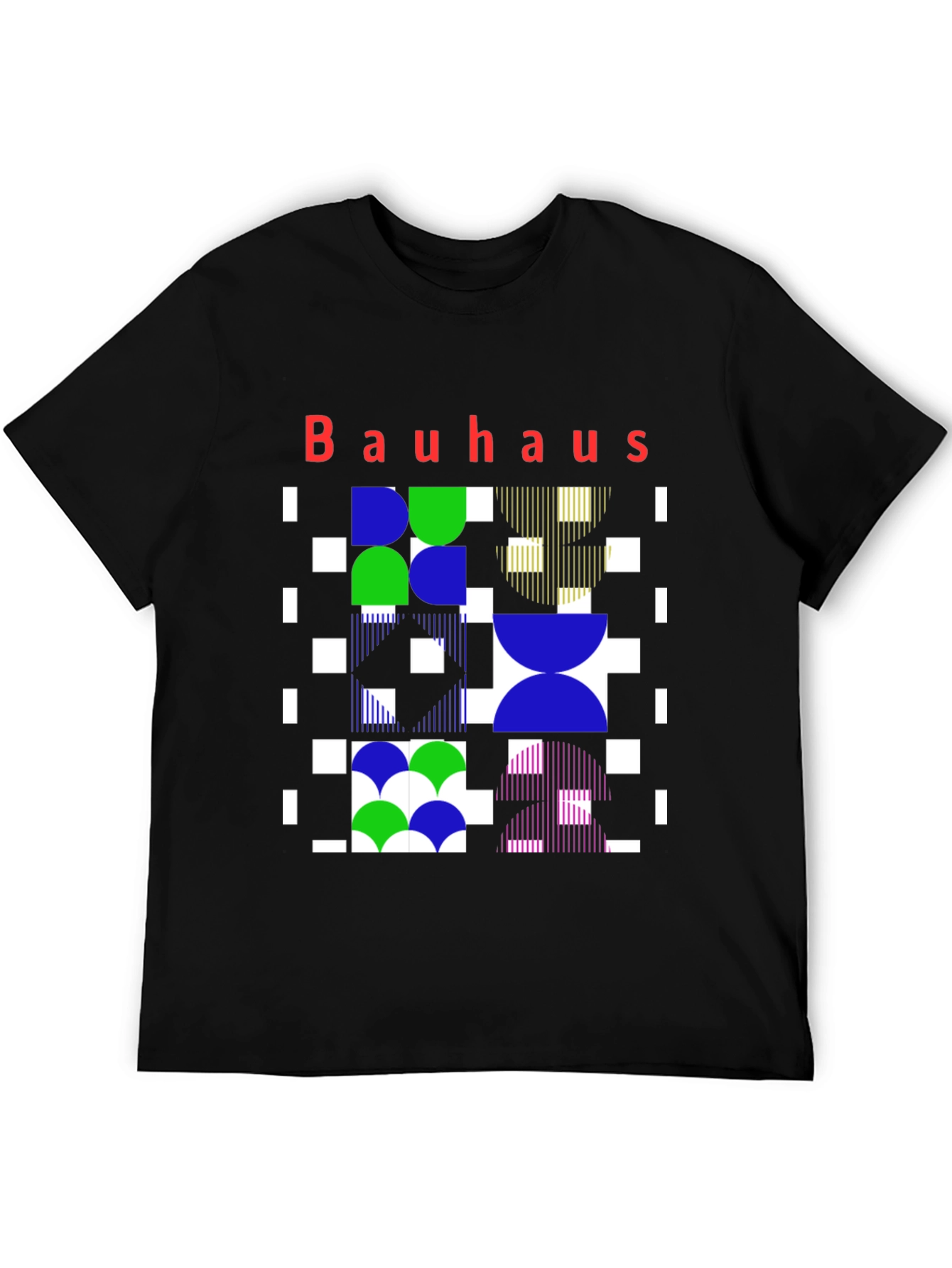 Bauhaus Geometric Print Graphic Tee