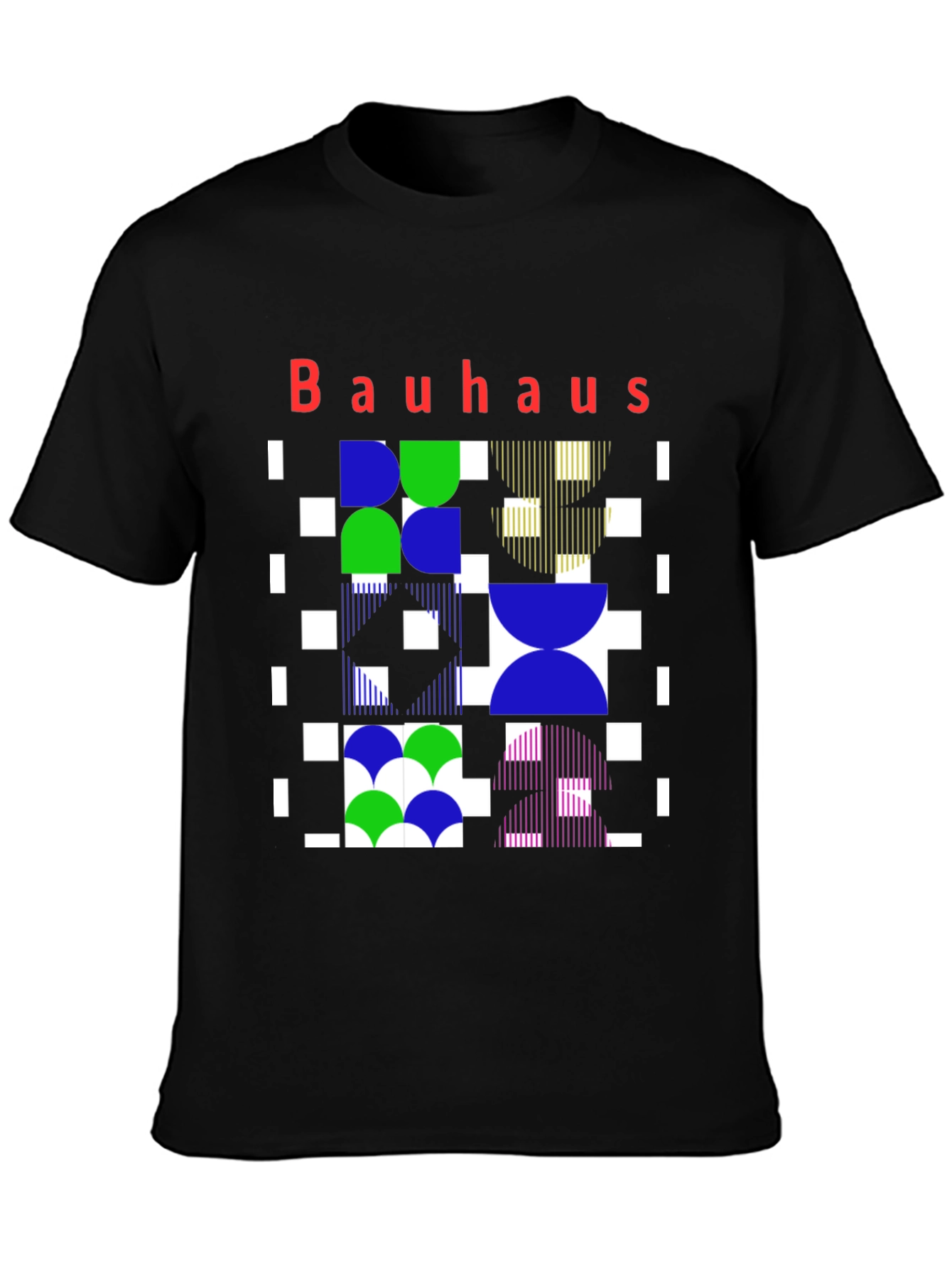 Bauhaus Geometric Print Graphic Tee