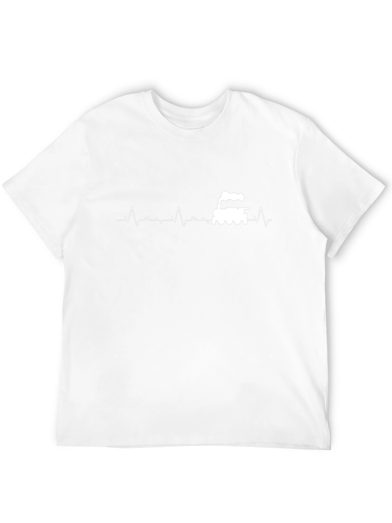 Train Heartbeat Graphic Tee - Black Cotton T-Shirt