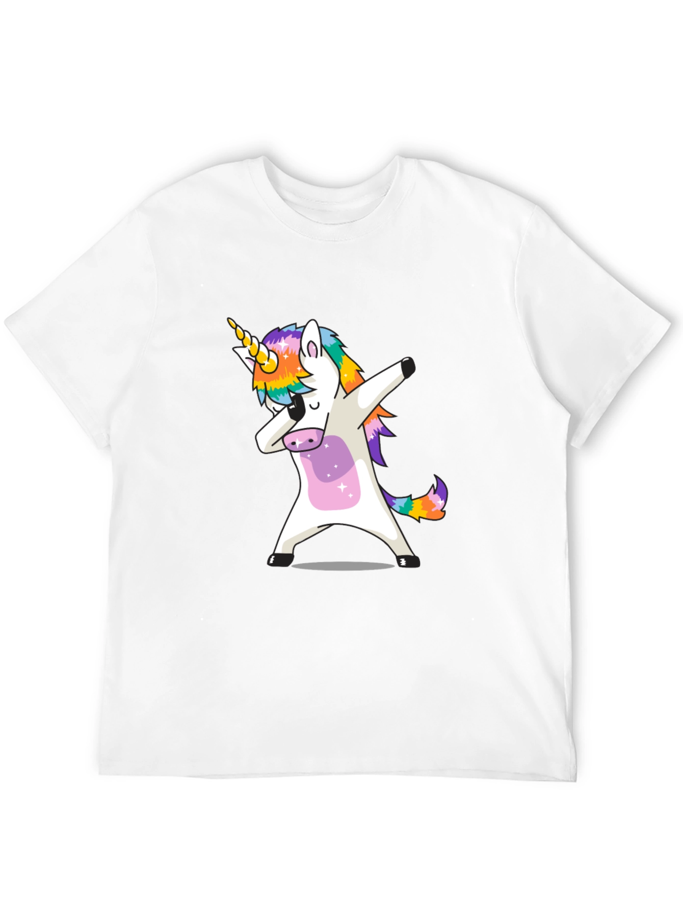 Dabbing Unicorn Graphic Tee - Black