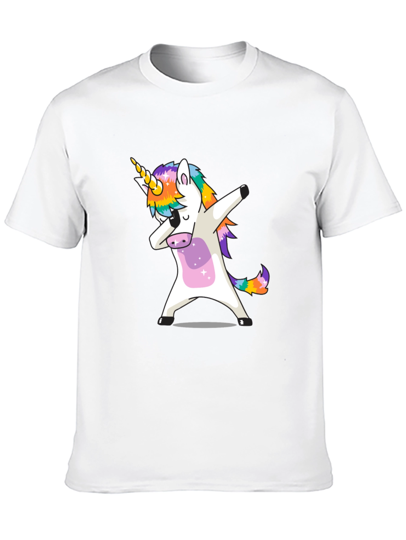 Dabbing Unicorn Graphic Tee - Black