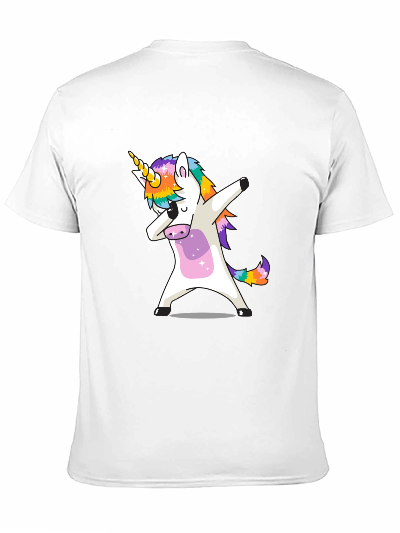 Dabbing Unicorn Graphic Tee - Black