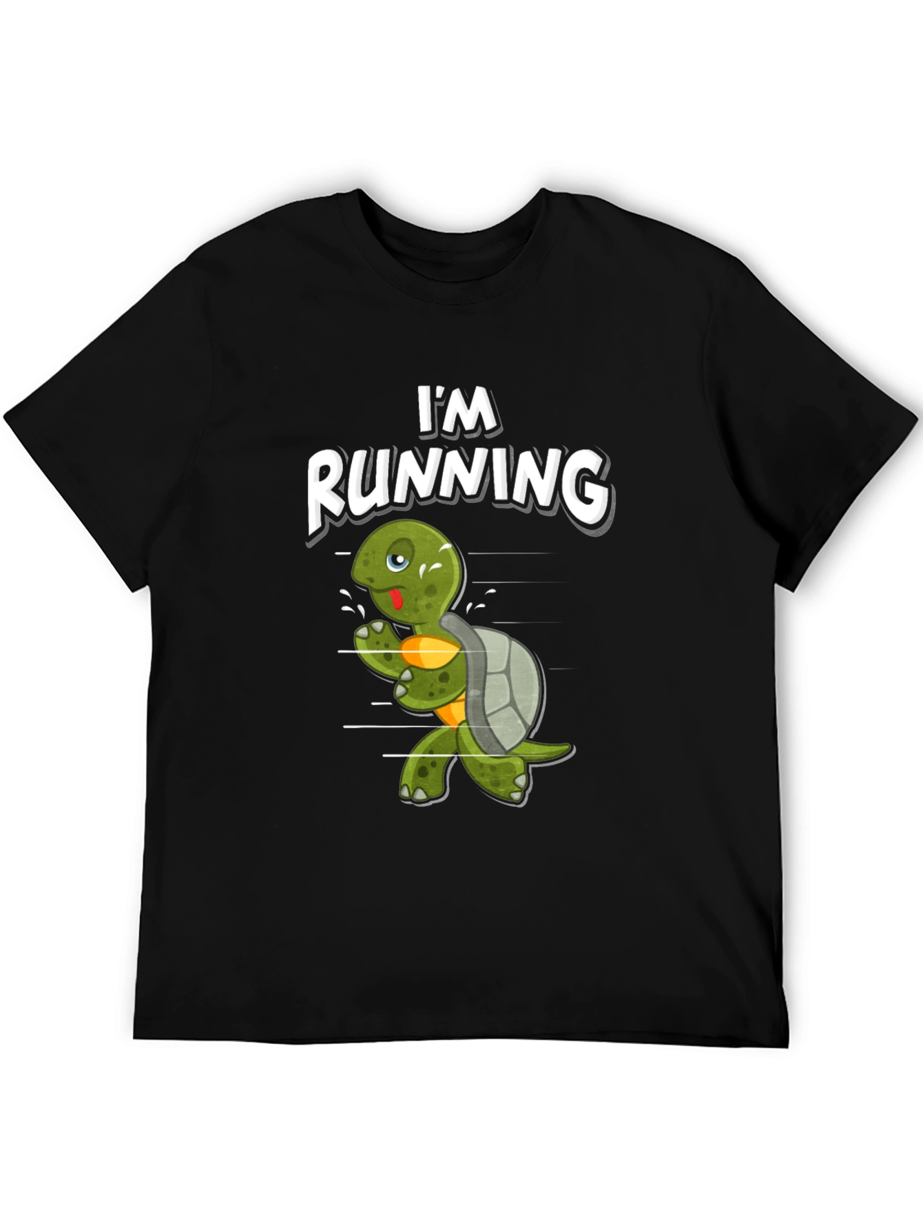 Running Turtle Graphic Tee - Fun Novelty Shirt