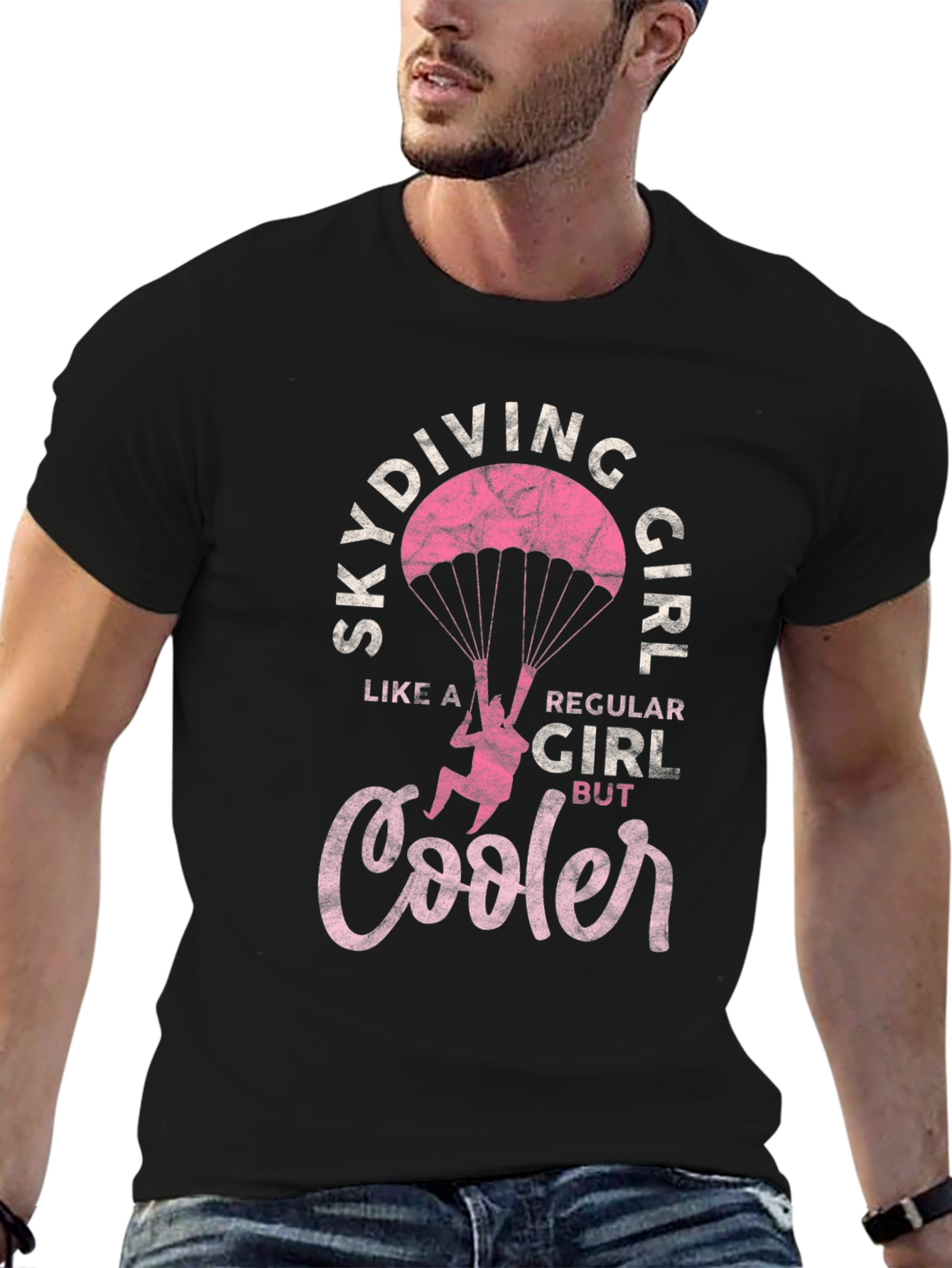Skydiving Girl T-Shirt - Regular Girl But Cooler