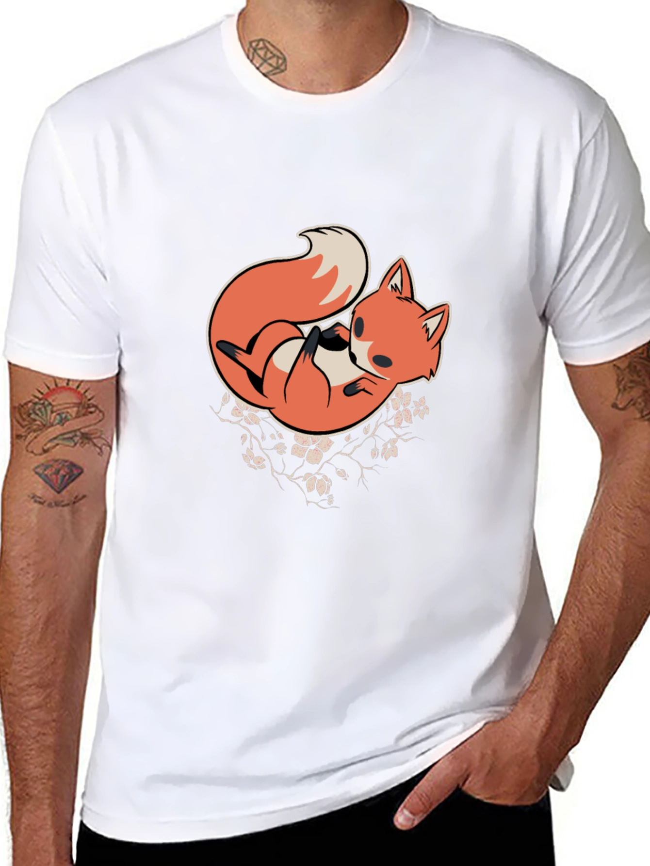 Fox Graphic Black T-Shirt - Casual Comfort