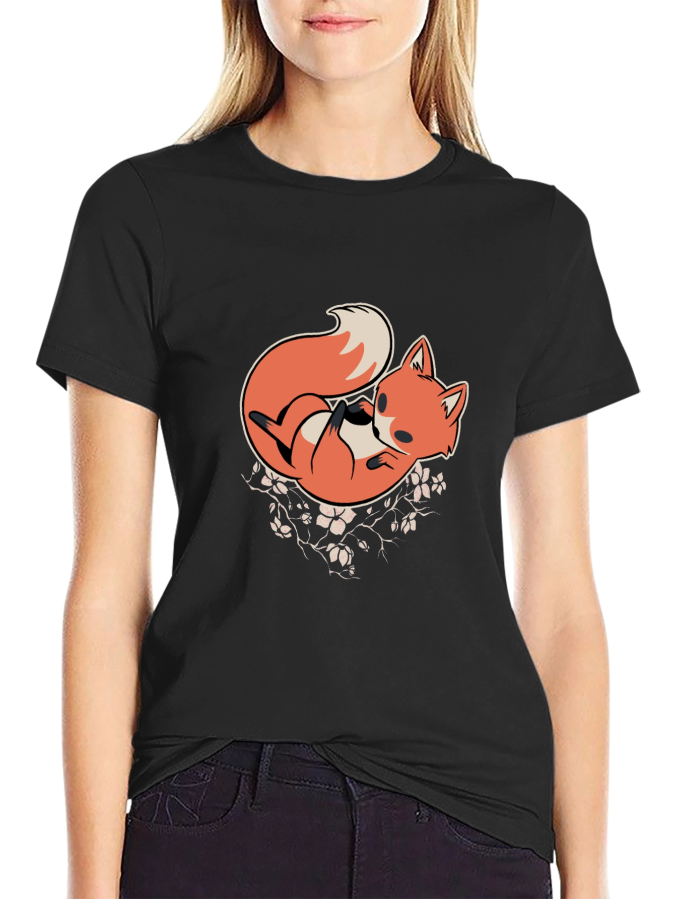 Fox Graphic Black T-Shirt - Casual Comfort