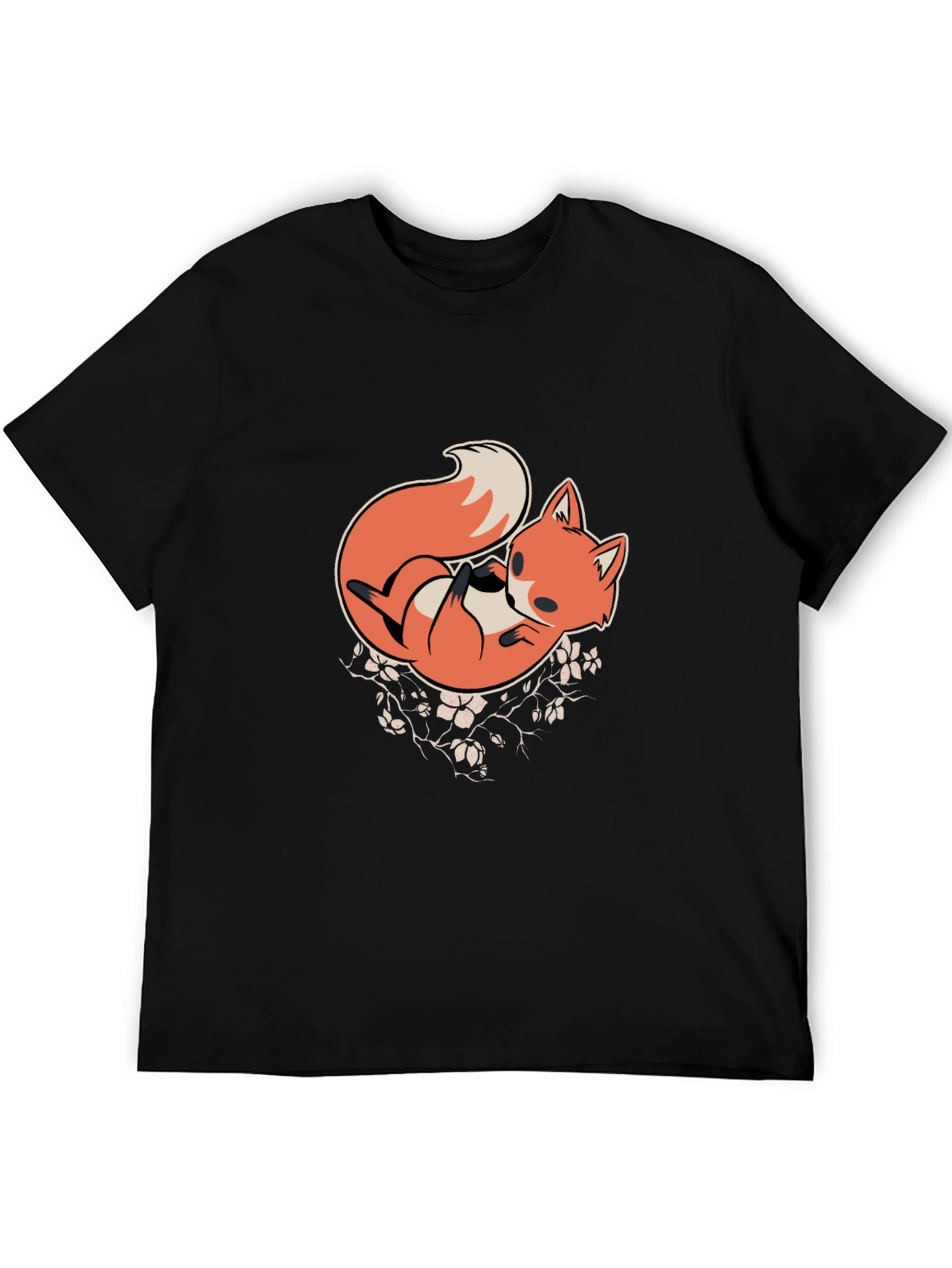 Fox Graphic Black T-Shirt - Casual Comfort