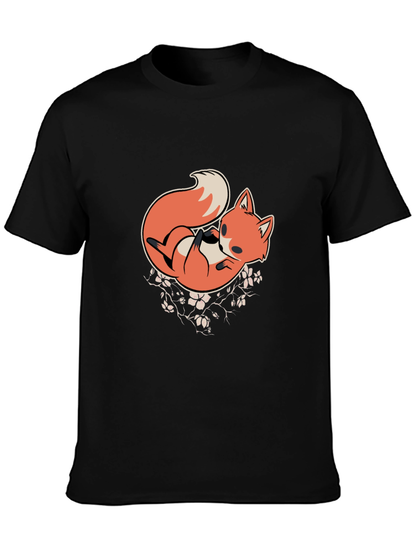 Fox Graphic Black T-Shirt - Casual Comfort