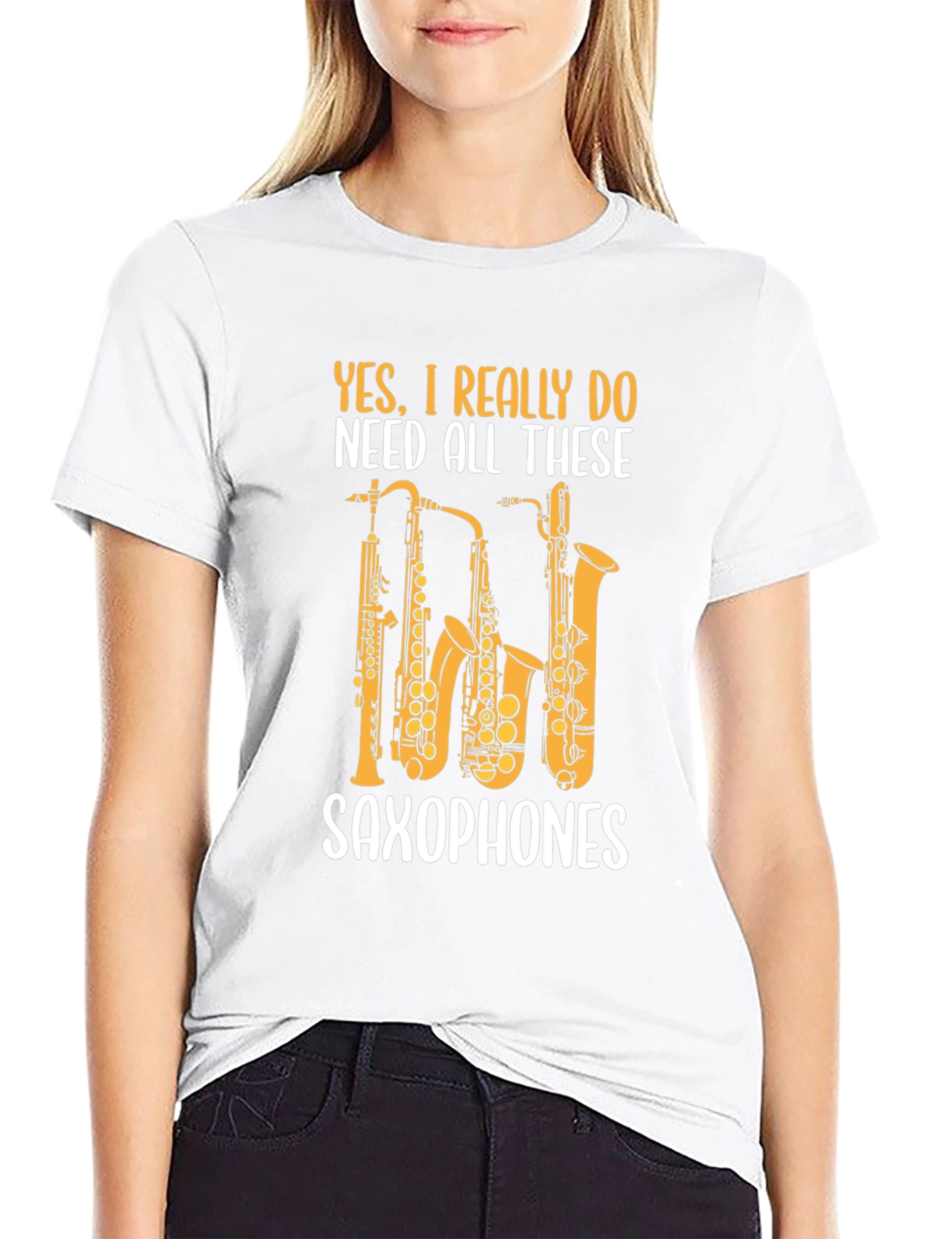 Saxophones Graphic T-Shirt Musician Band Tee