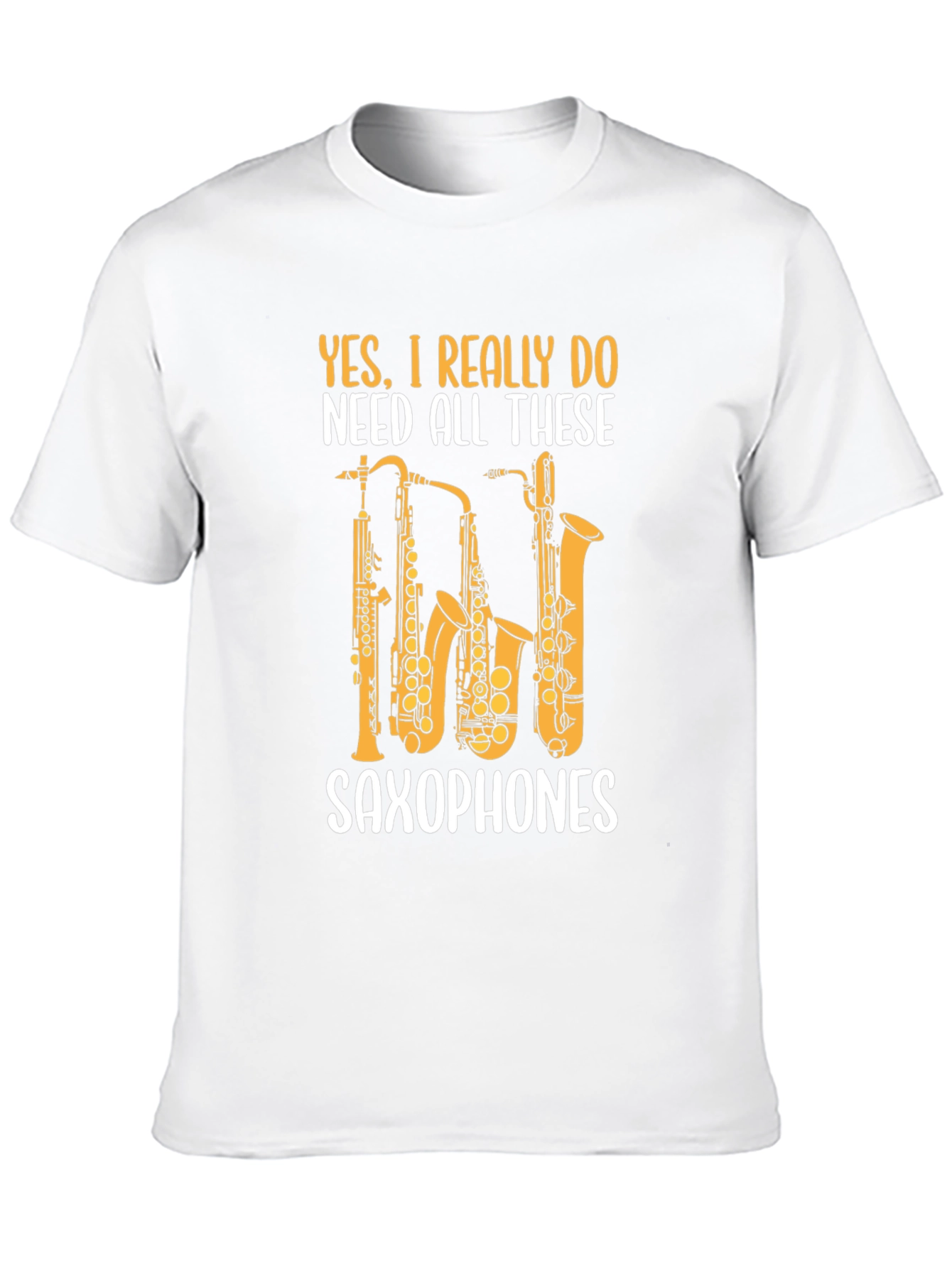 Saxophones Graphic T-Shirt Musician Band Tee