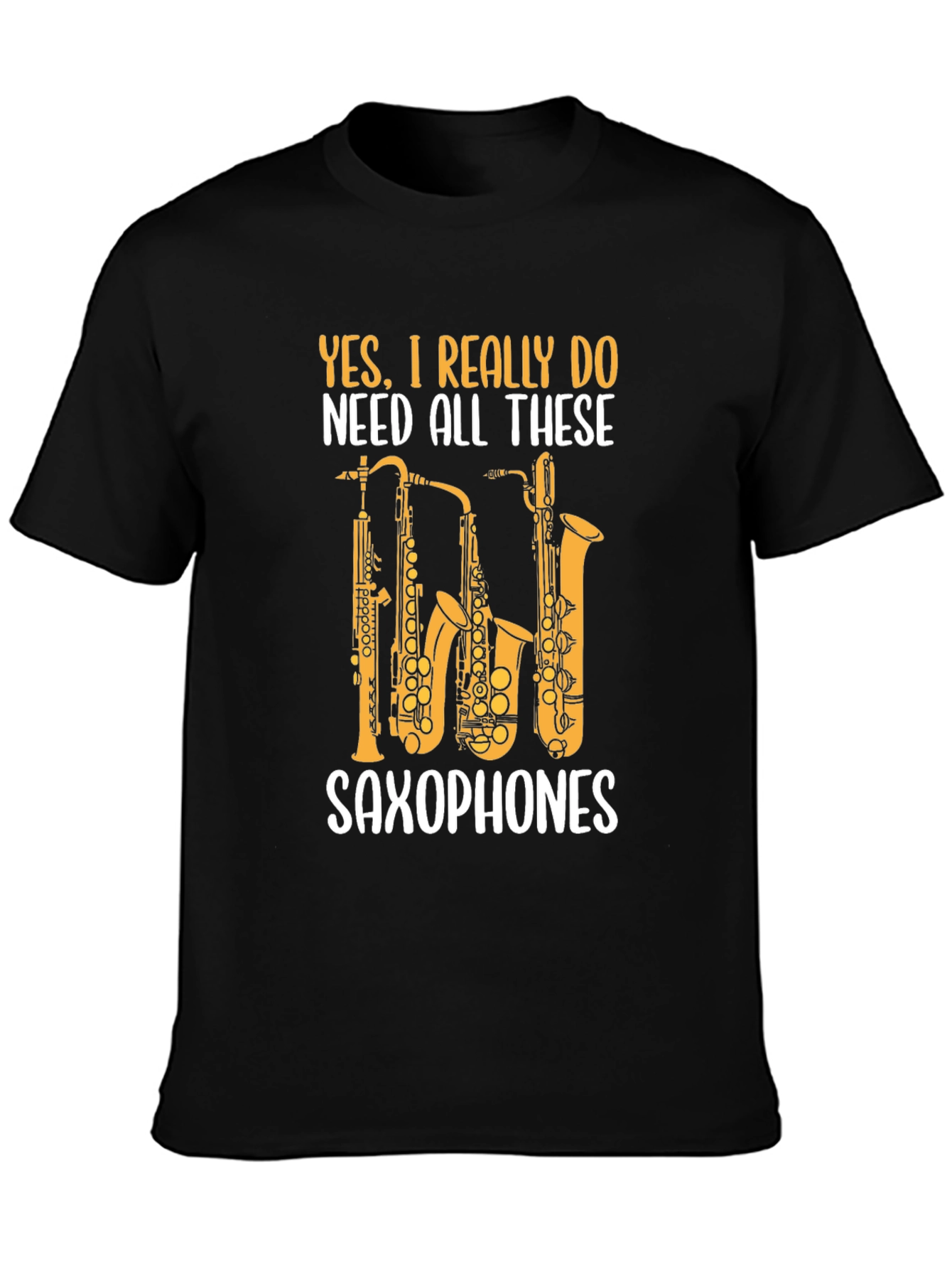 Saxophones Graphic T-Shirt Musician Band Tee