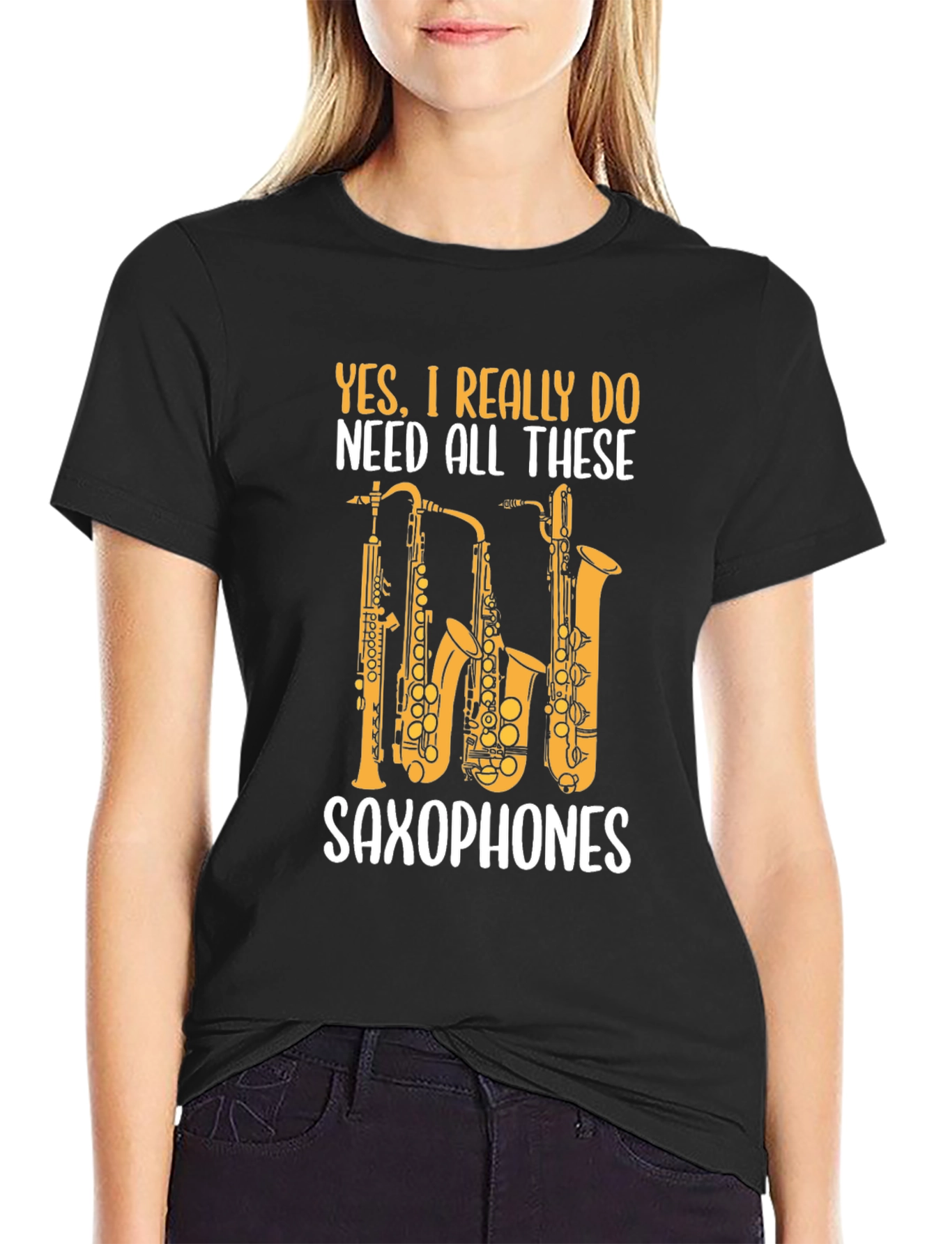 Saxophones Graphic T-Shirt Musician Band Tee