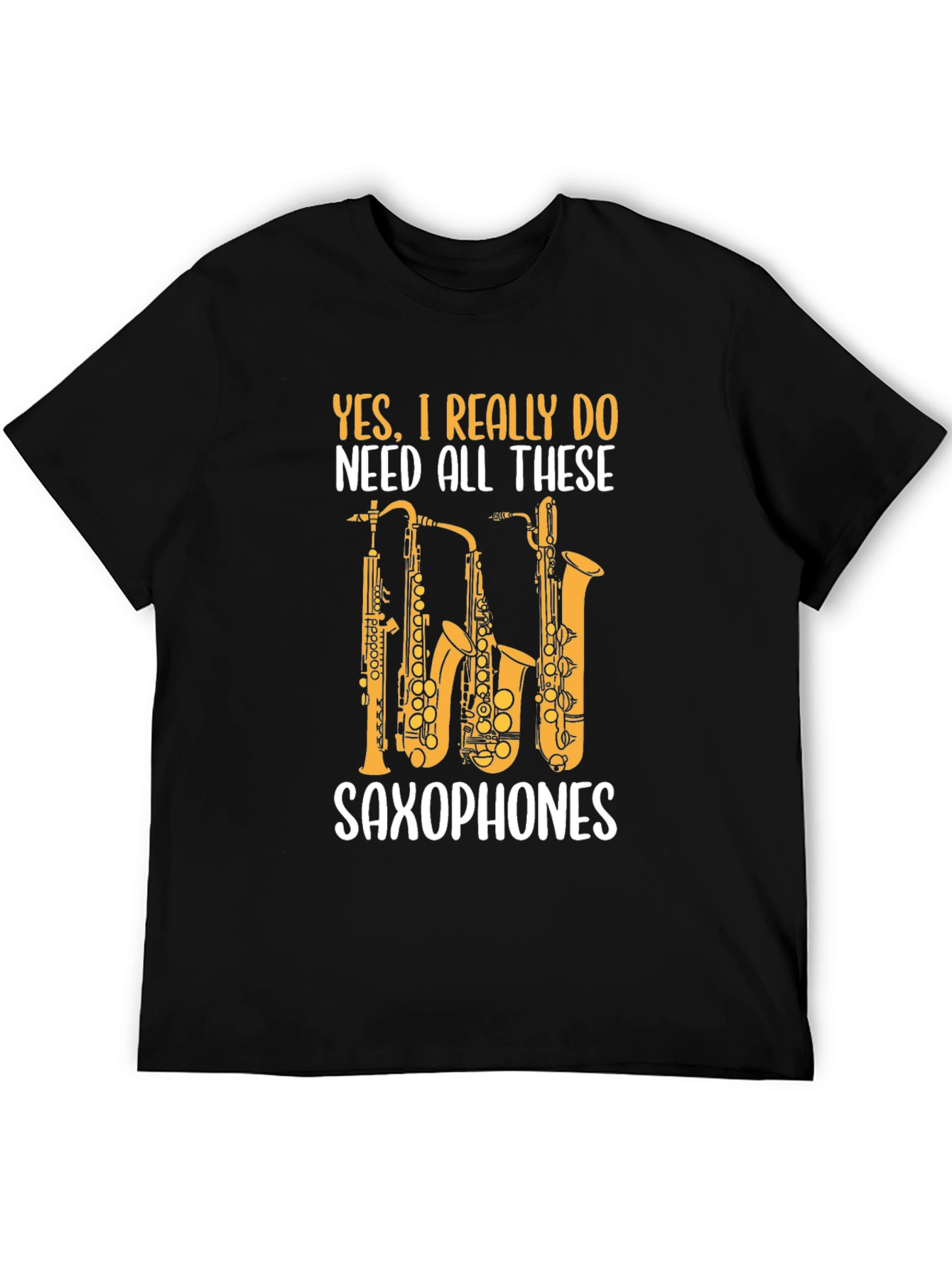 Saxophones Graphic T-Shirt Musician Band Tee
