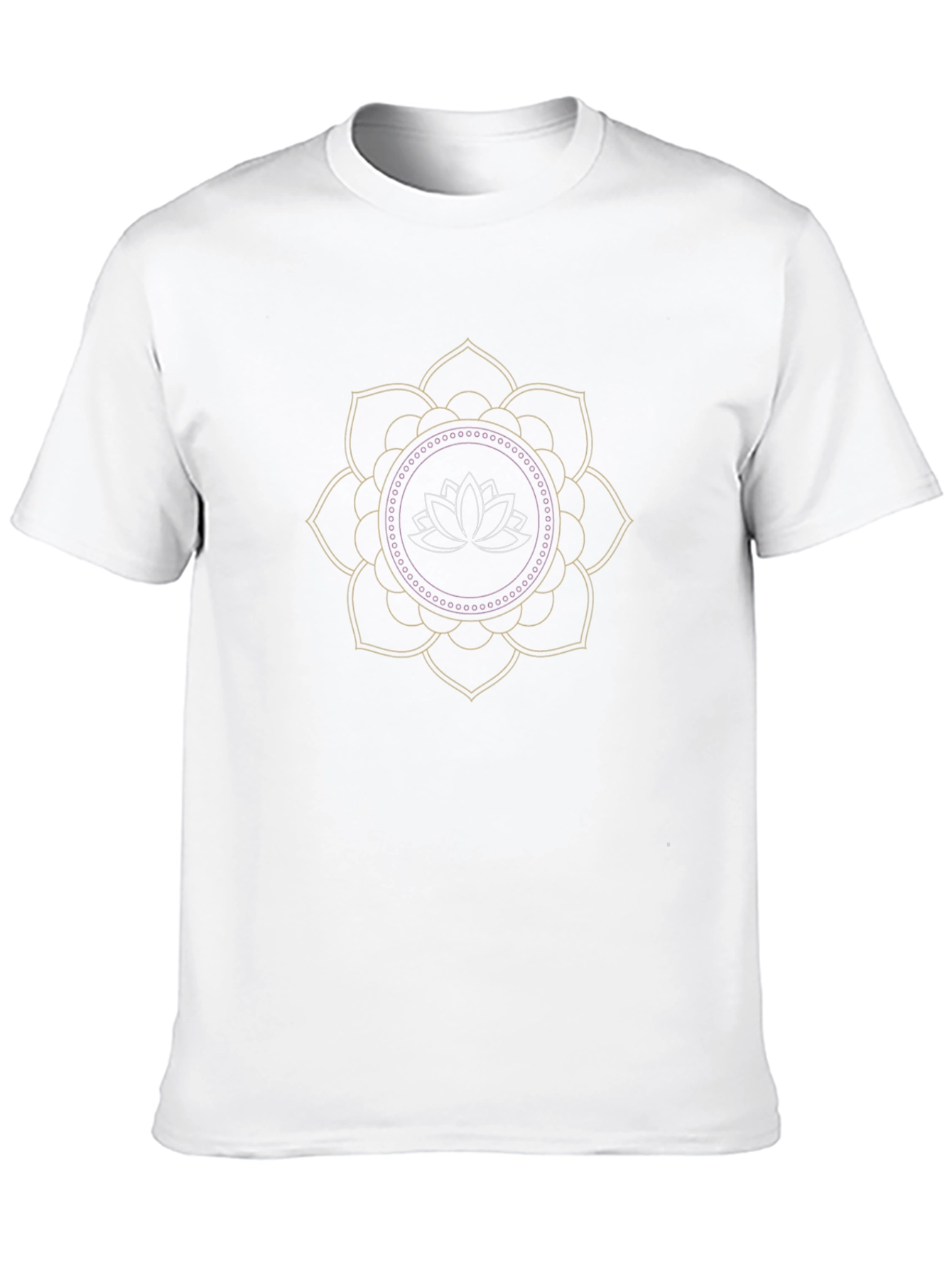 Lotus Mandala Graphic Tee - Black Cotton Blend