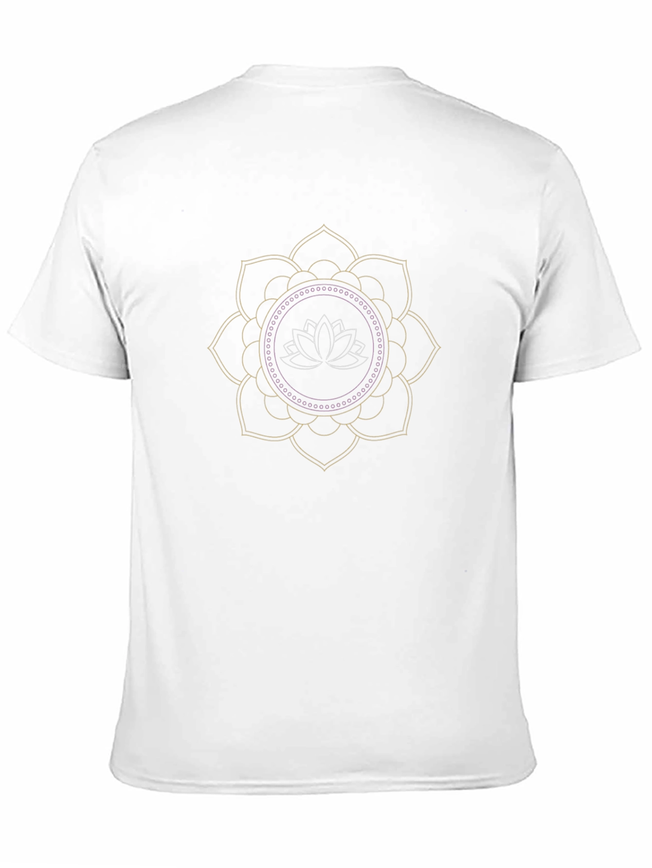 Lotus Mandala Graphic Tee - Black Cotton Blend