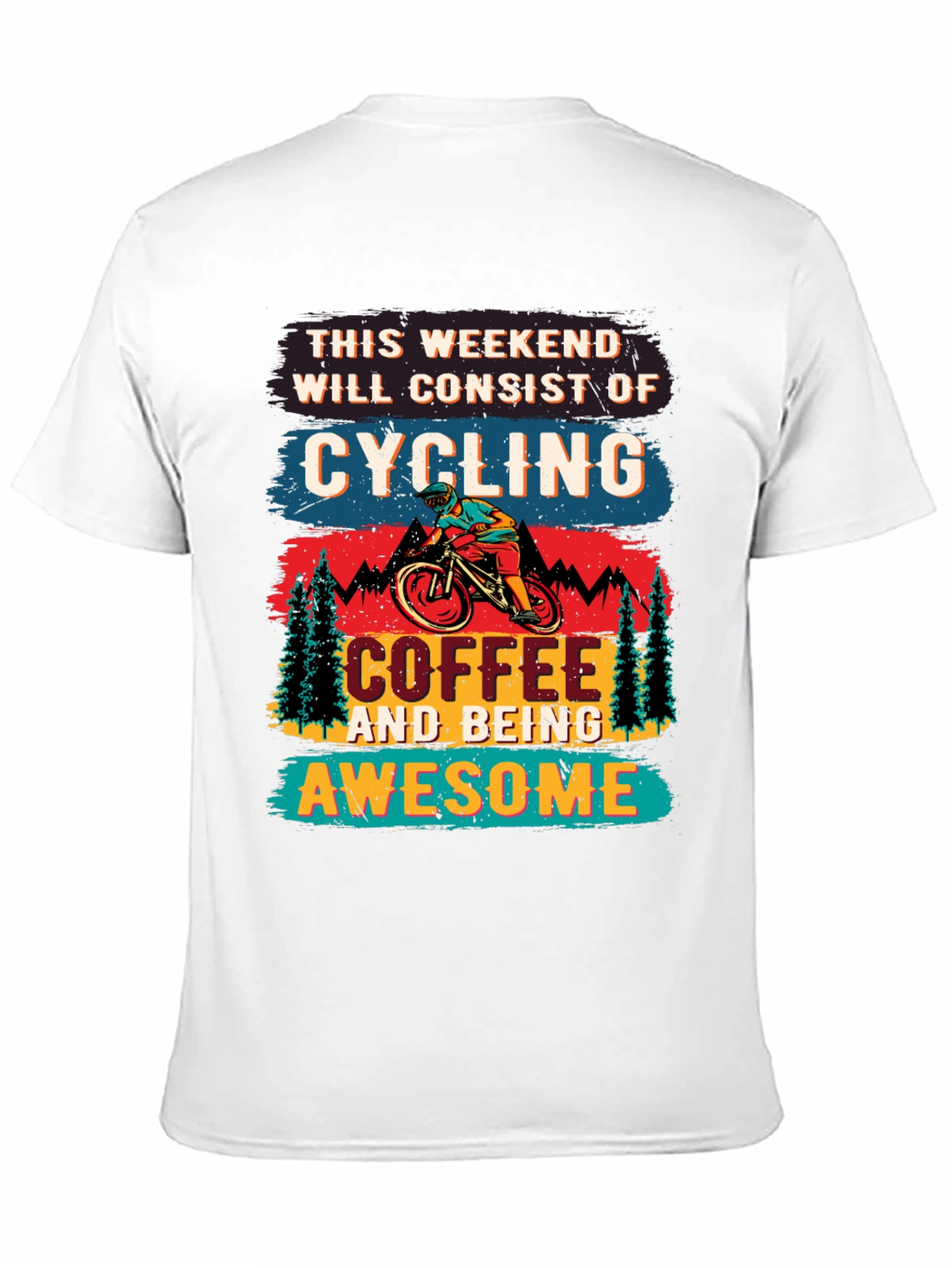 Cycling Coffee Awesome Weekend T-Shirt