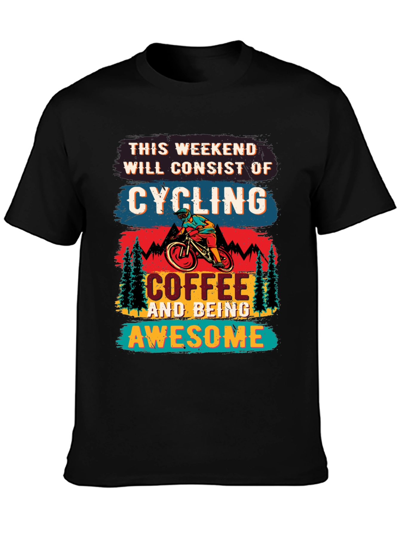 Cycling Coffee Awesome Weekend T-Shirt