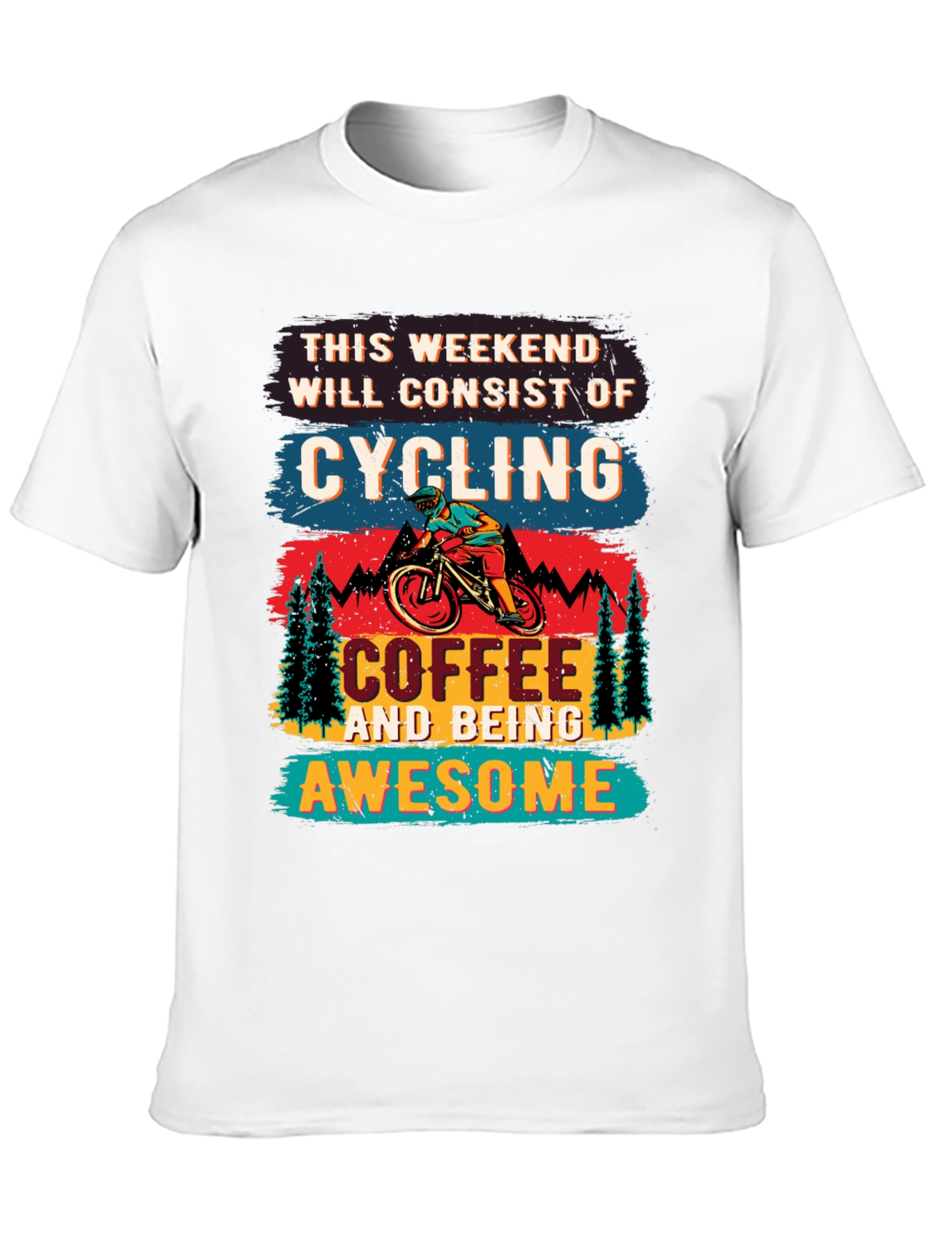 Cycling Coffee Awesome Weekend T-Shirt