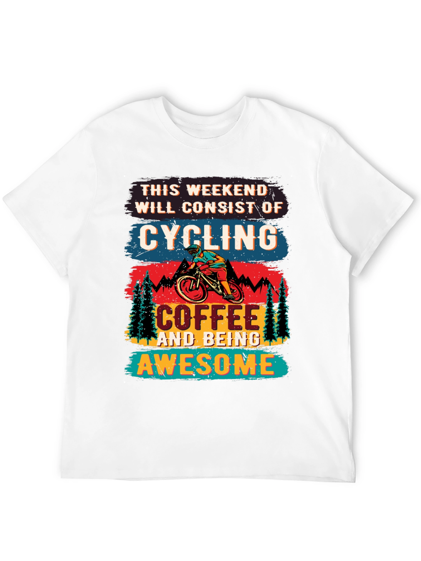 Cycling Coffee Awesome Weekend T-Shirt