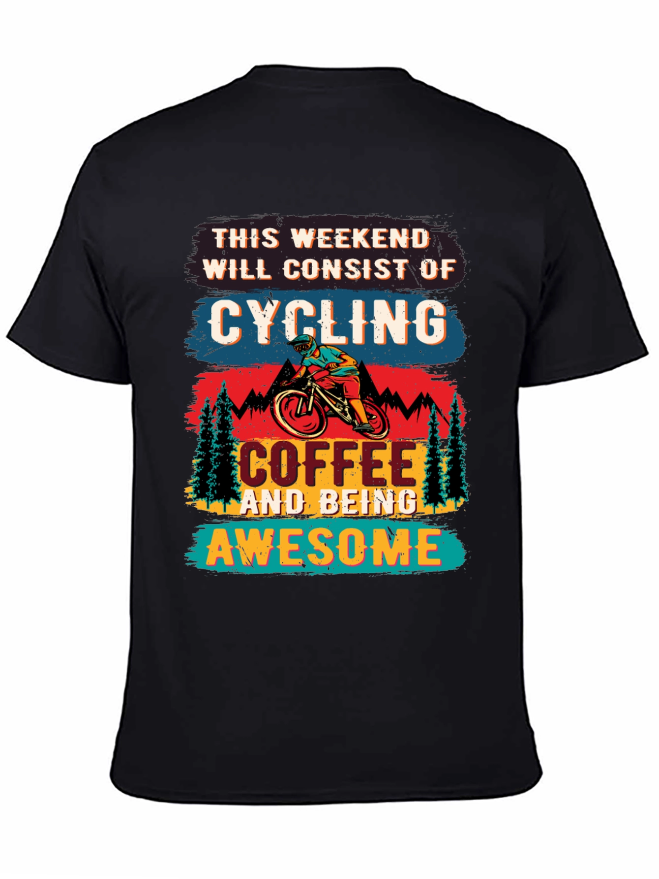 Cycling Coffee Awesome Weekend T-Shirt