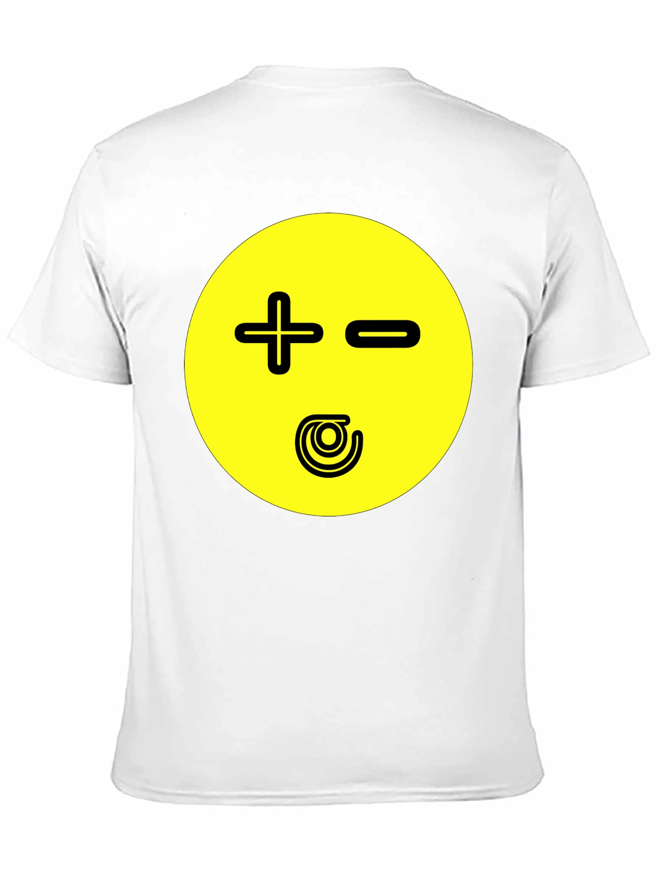 Novelty Graphic Print T-Shirt - Plus Minus Design