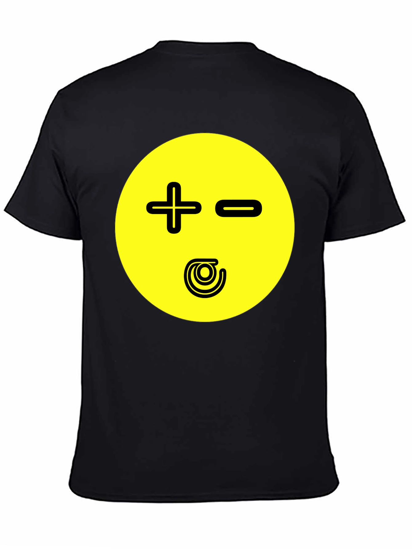 Novelty Graphic Print T-Shirt - Plus Minus Design