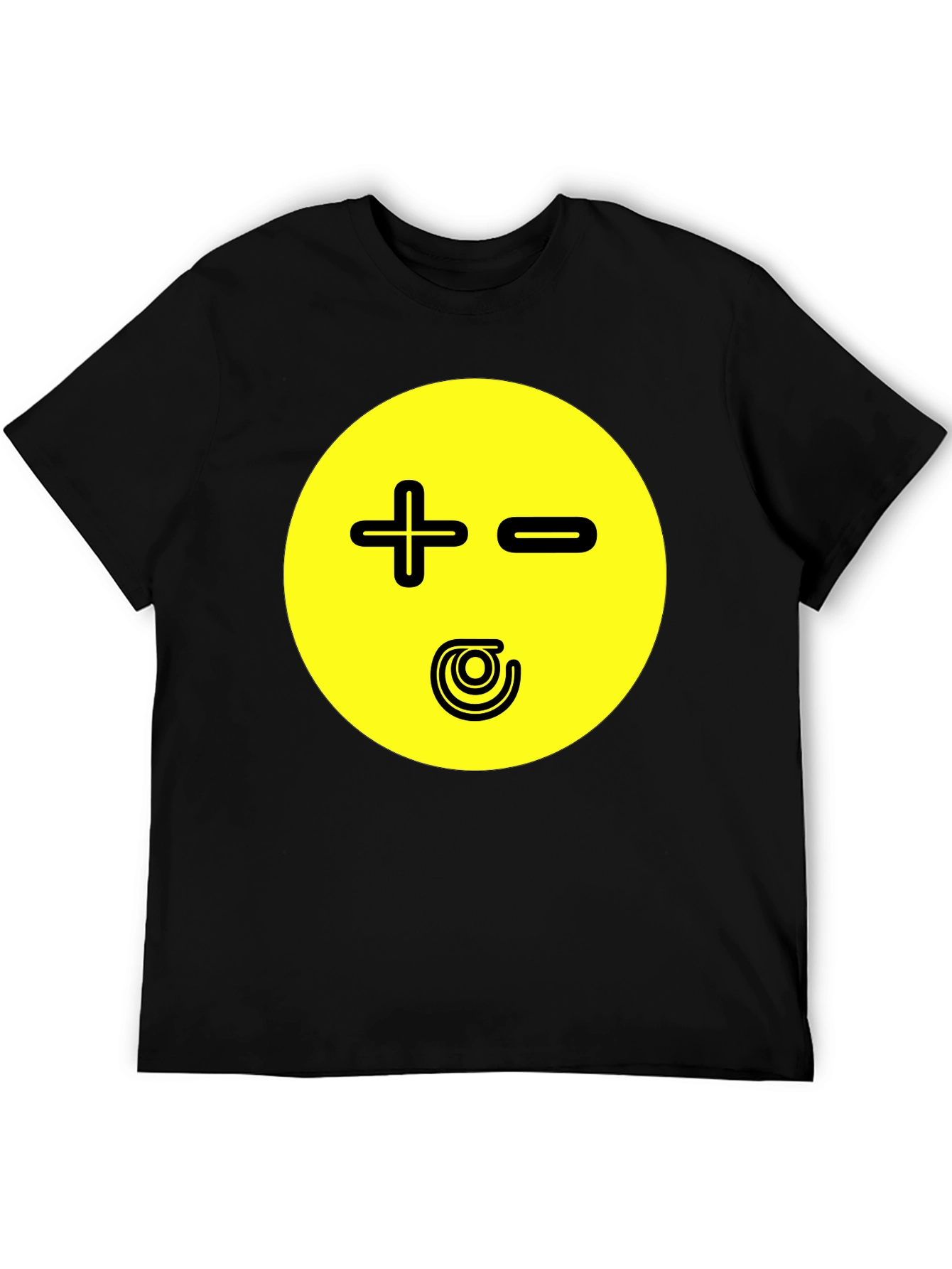 Novelty Graphic Print T-Shirt - Plus Minus Design