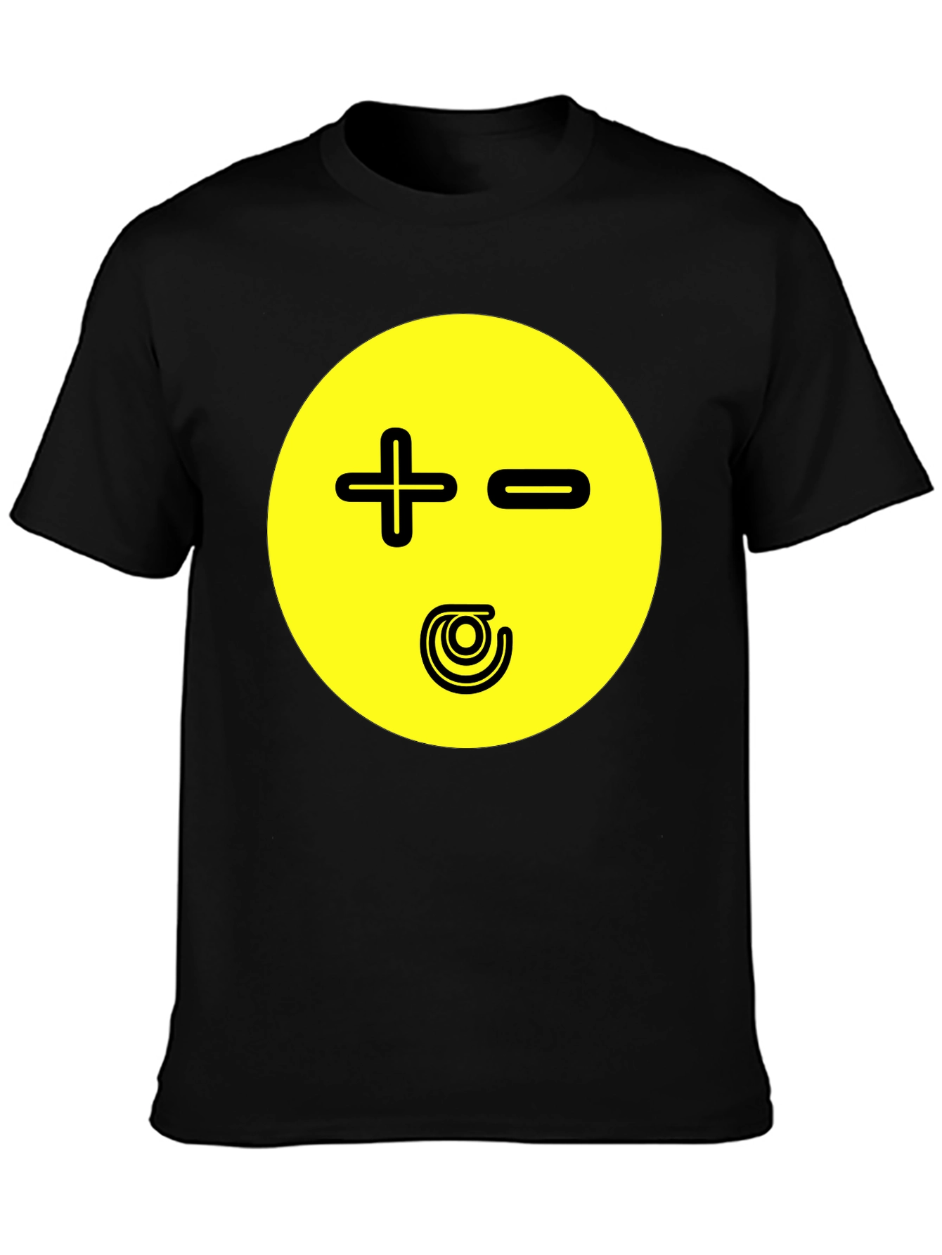 Novelty Graphic Print T-Shirt - Plus Minus Design