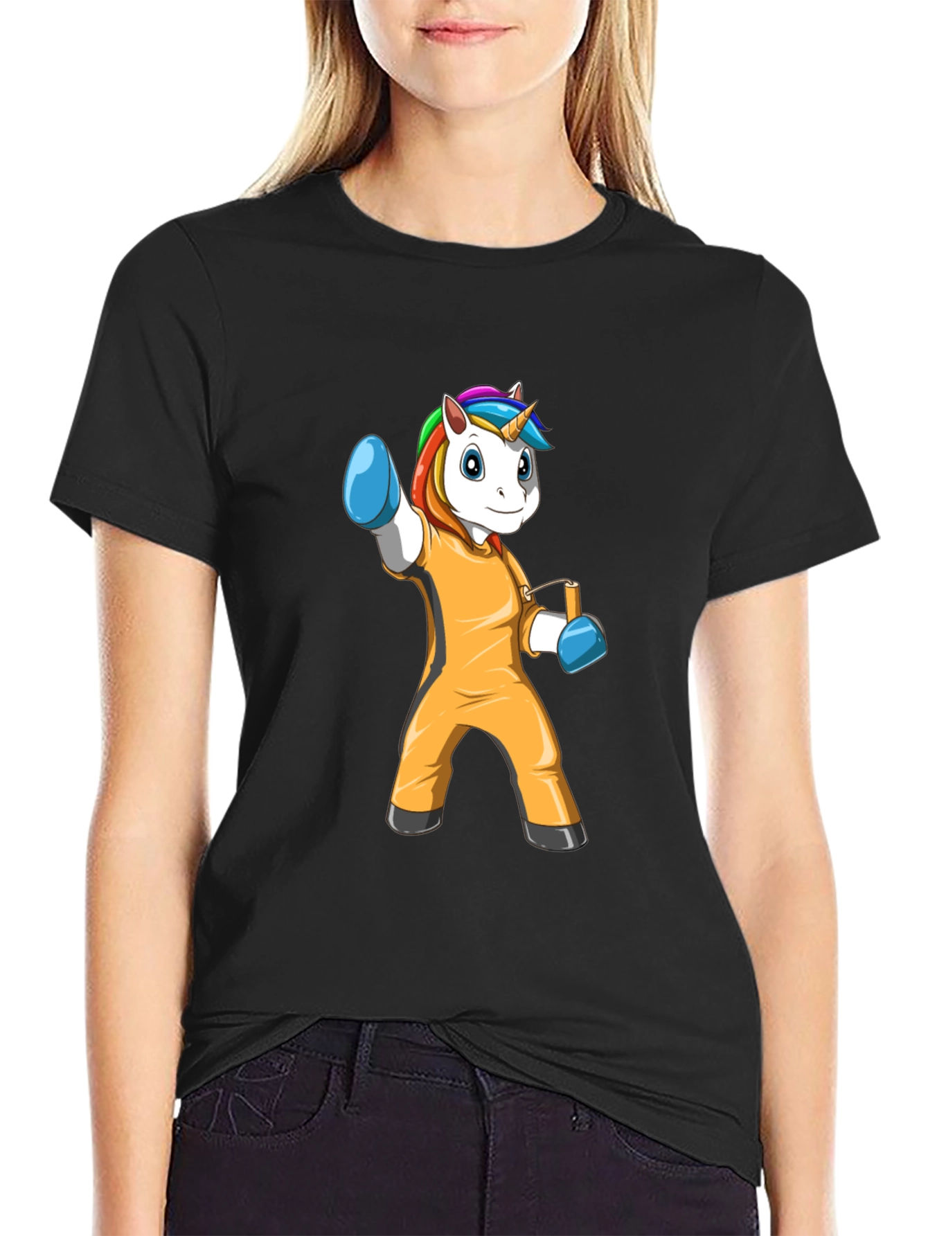 Unicorn in Jail Outfit Graphic Tee