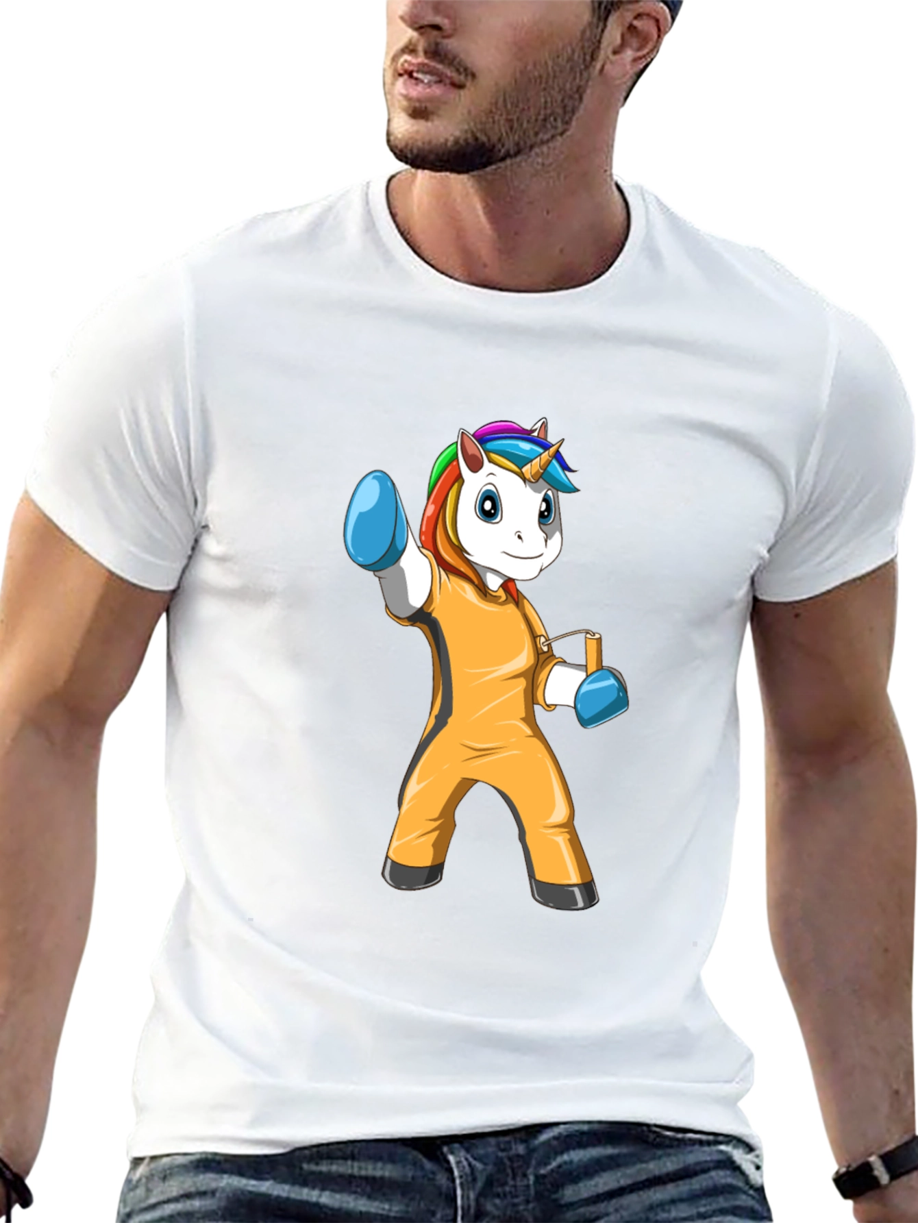 Unicorn in Jail Outfit Graphic Tee