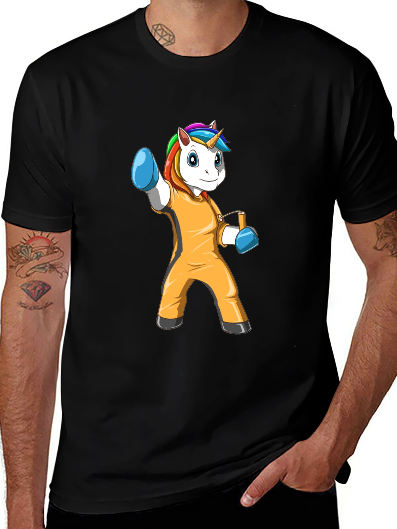 Unicorn in Jail Outfit Graphic Tee
