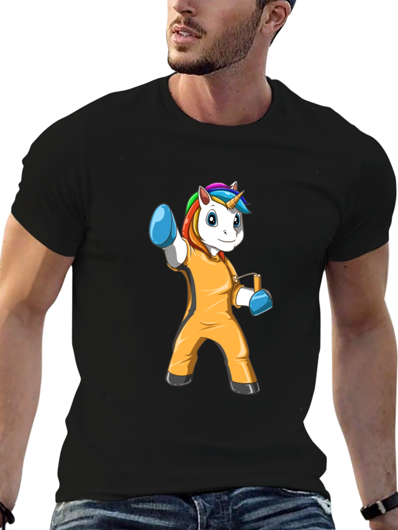 Unicorn in Jail Outfit Graphic Tee