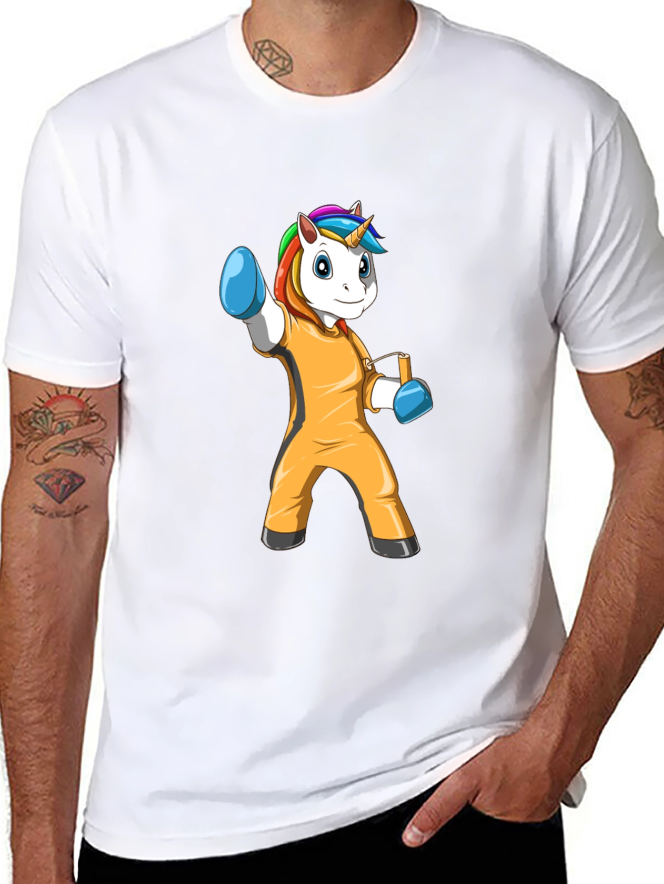 Unicorn in Jail Outfit Graphic Tee