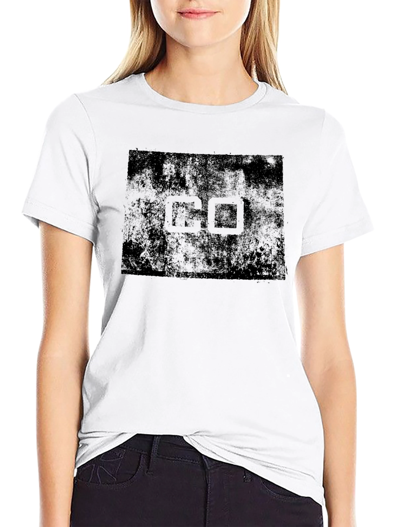 Distressed GO Graphic Tee - Black Cotton Blend
